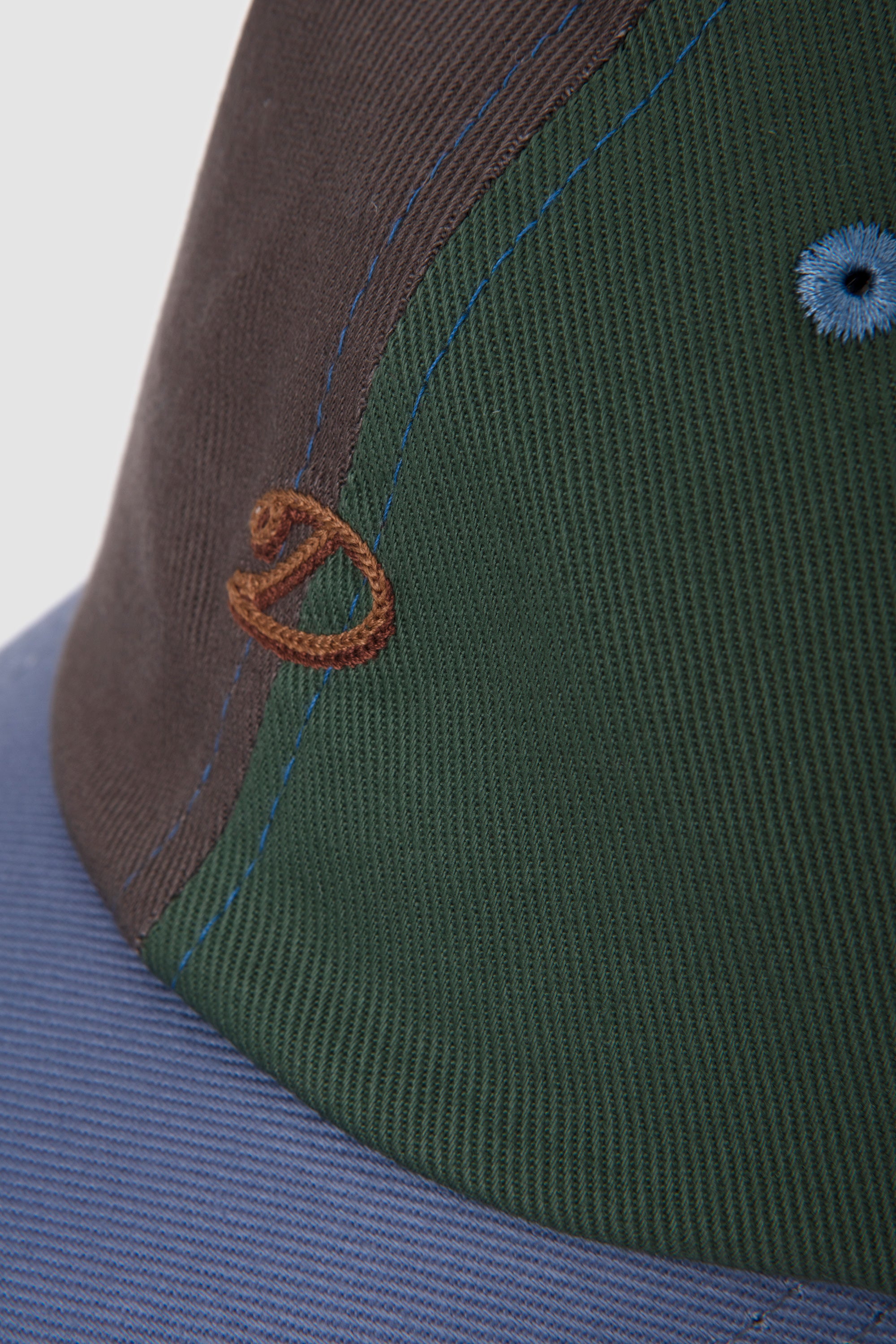 D' C/stitch Twill Baseball Cap Sand/ Green/ Blue