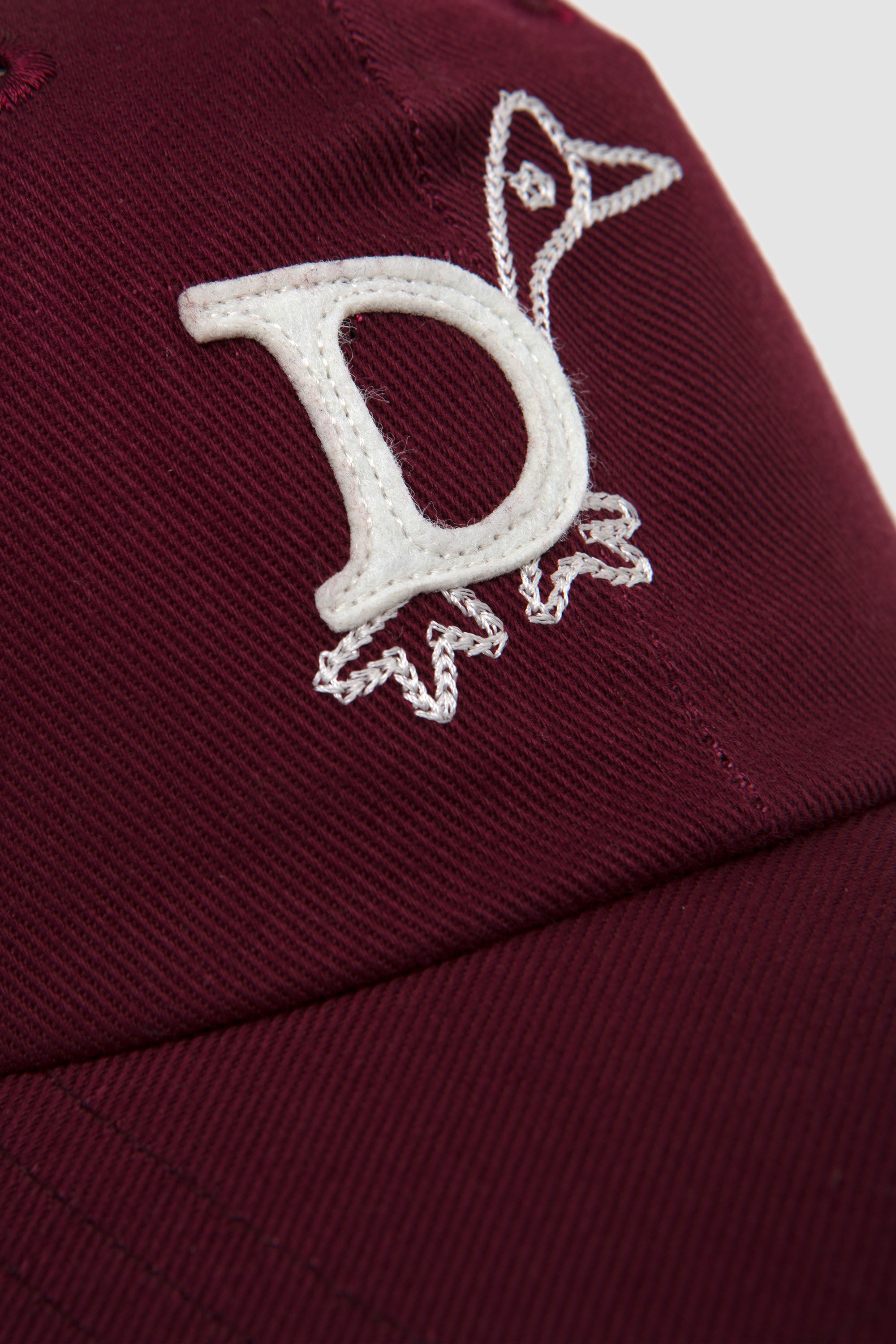 D Duck Twill Baseball Cap Burgundy
