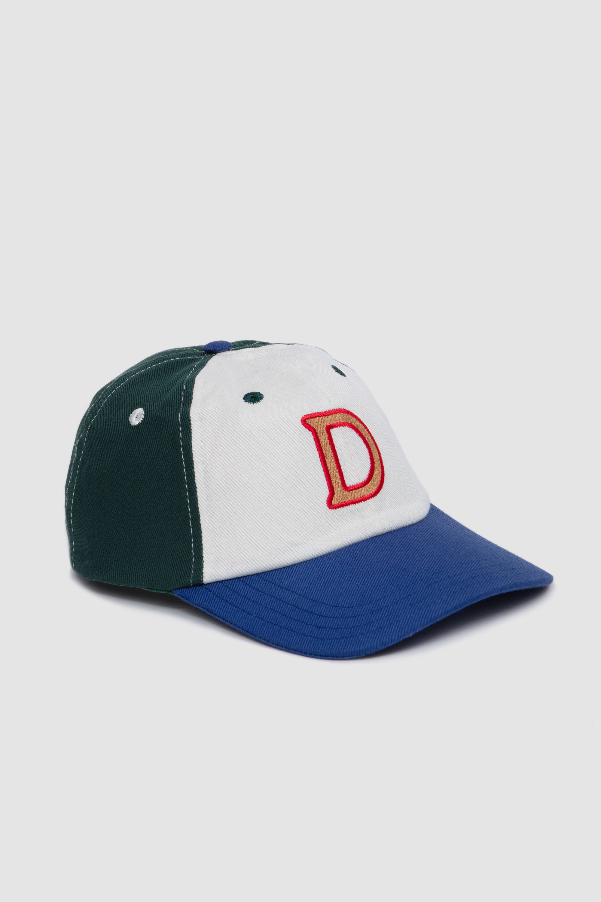 D Knitted Applique Baseball Cap Ecru/ Green/ Blue_1