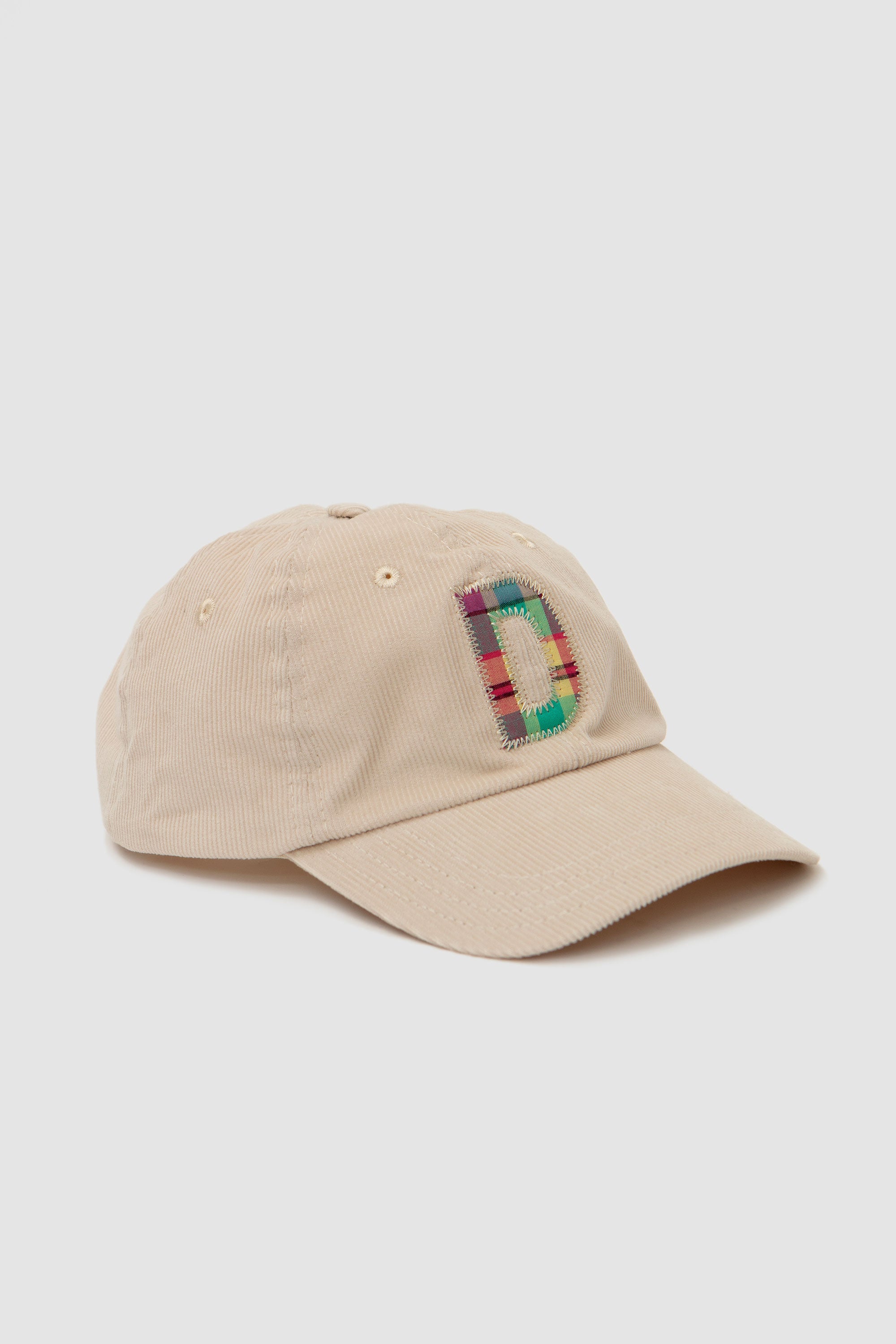 D'Applique Cord Baseball Cap Ecru