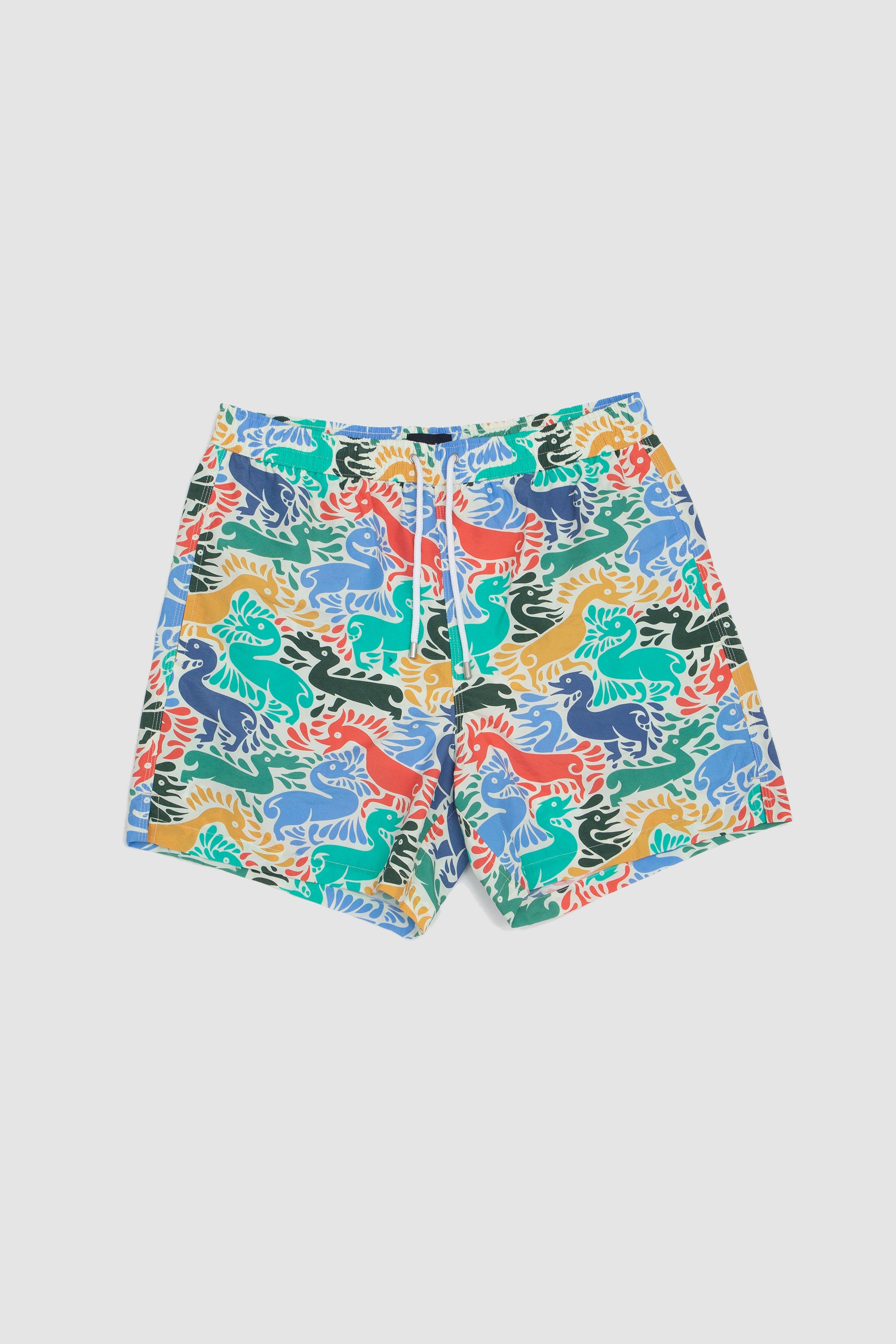 Ducks Print Drawstring Swimshorts Multi
