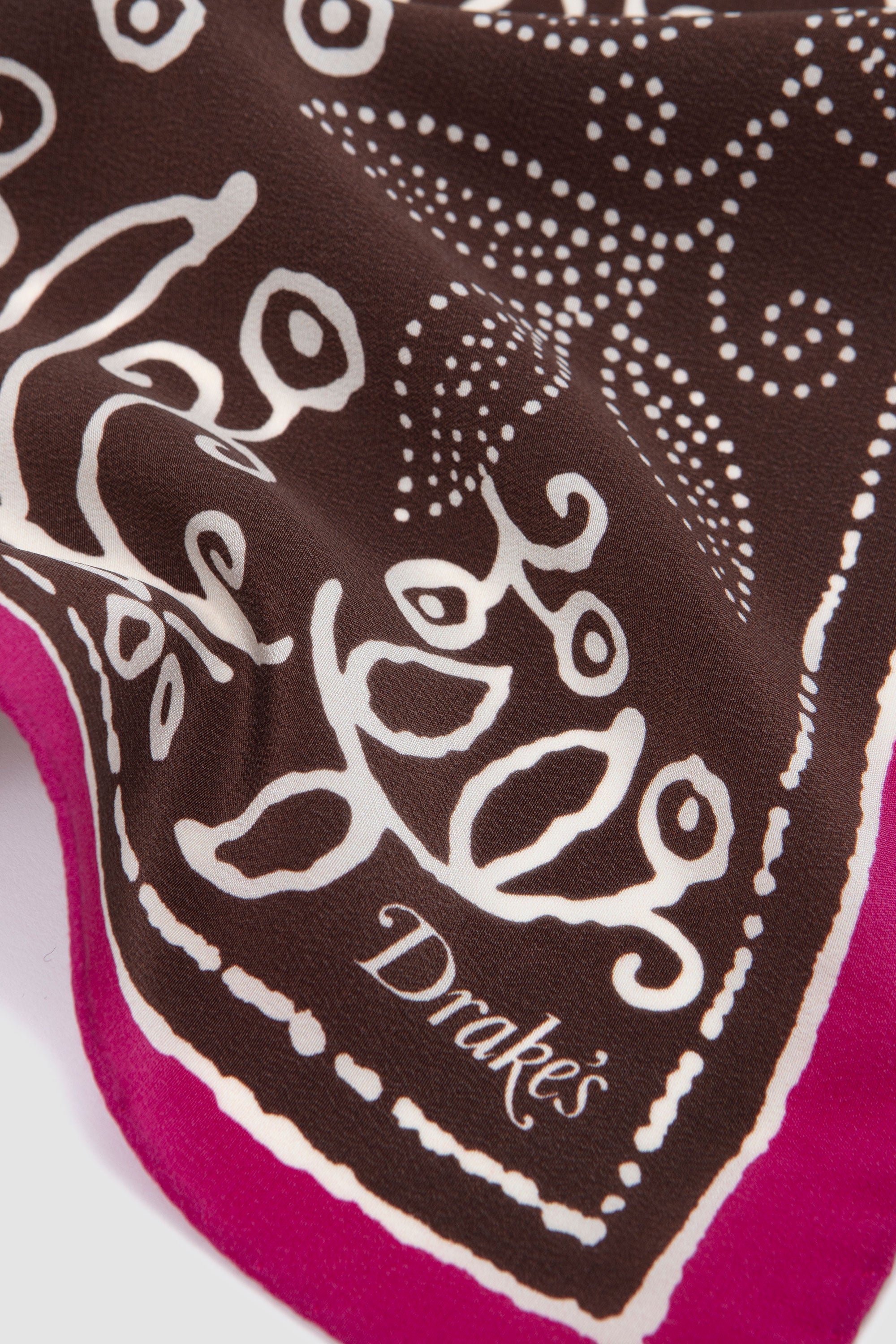 Floral Paisley Bandana Brown/ Magenta_3
