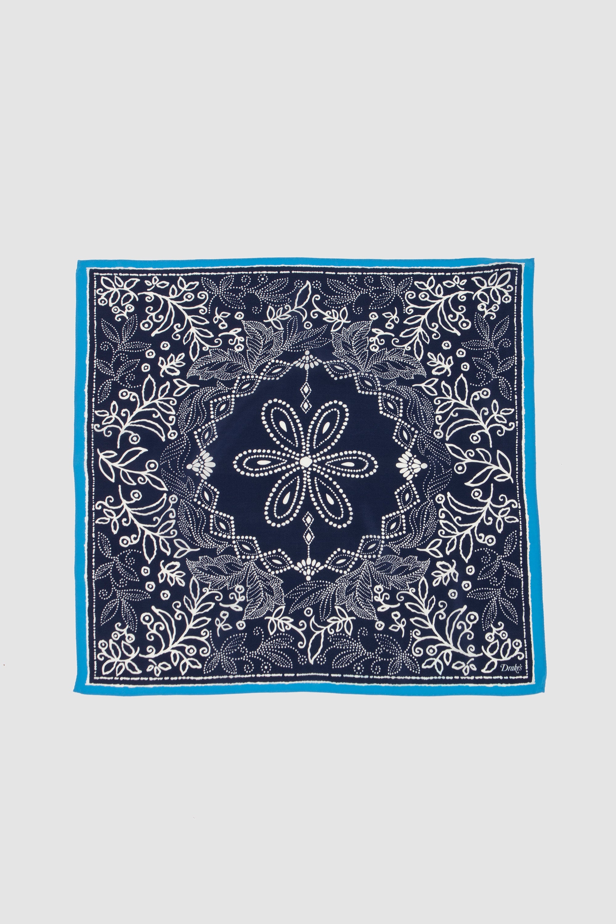 Floral Paisley Bandana Navy/ Blue_1