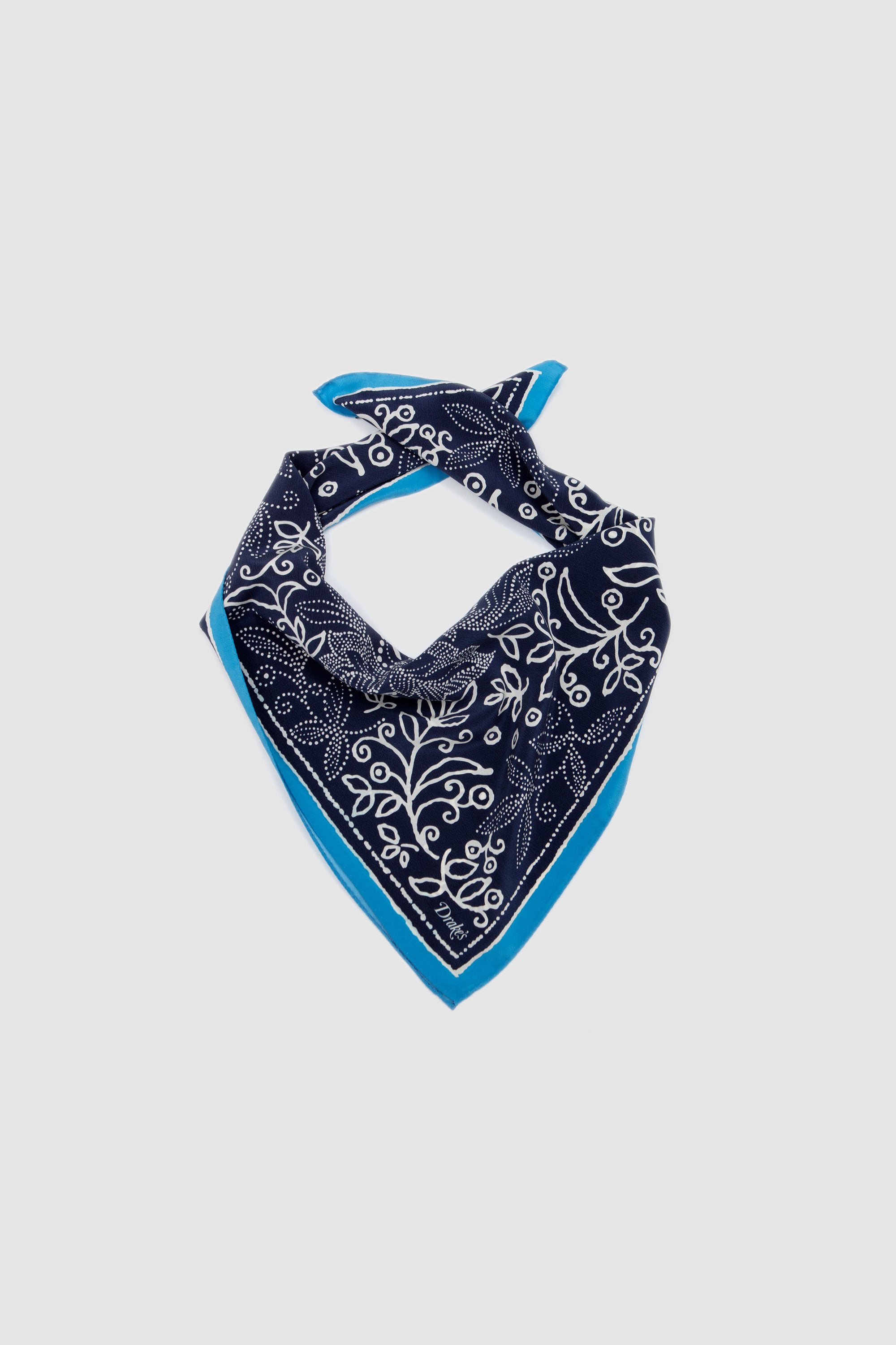 Floral Paisley Bandana Navy/ Blue_2