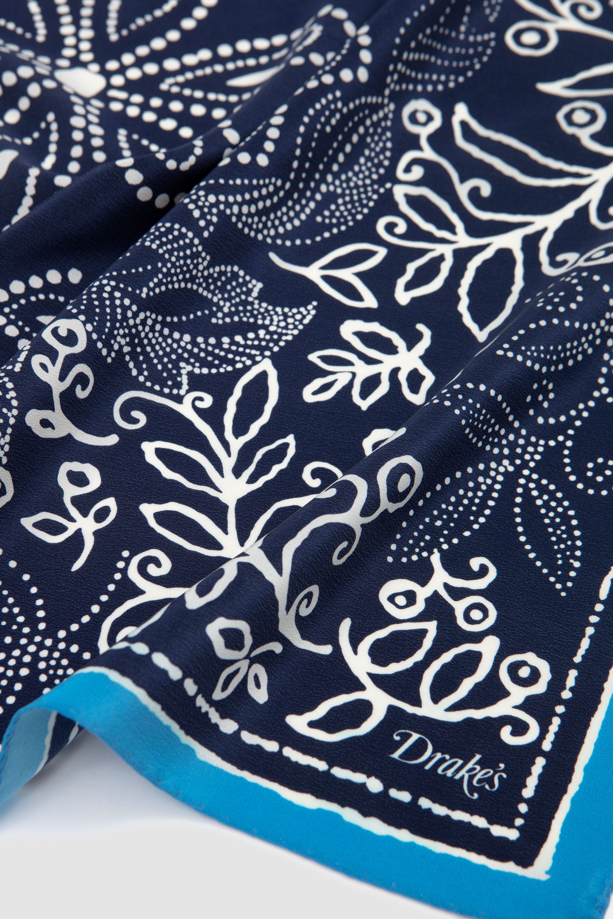Floral Paisley Bandana Navy/ Blue_3