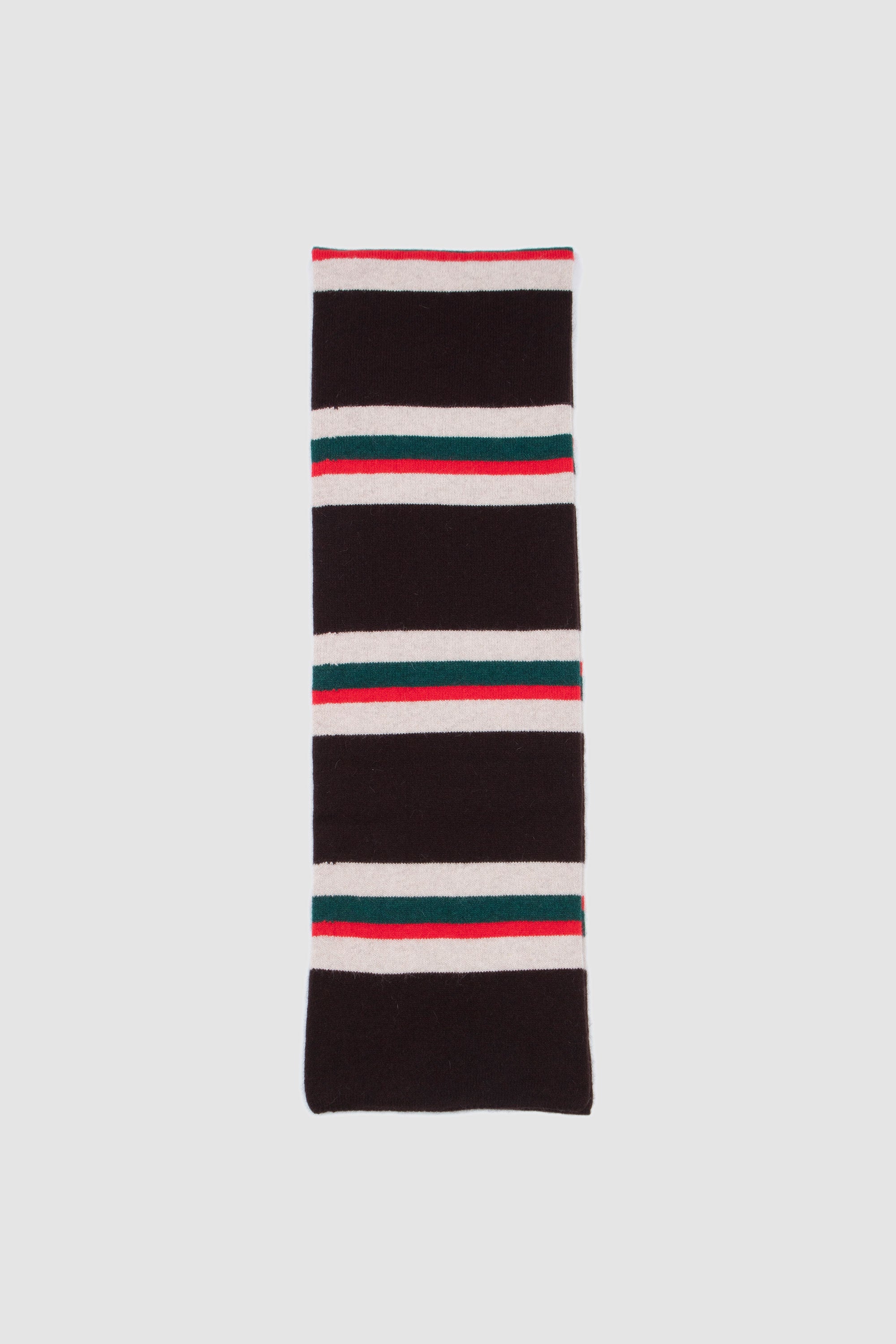 Geelongora Striped Tubular Scarf Brown, Red/ Green_1