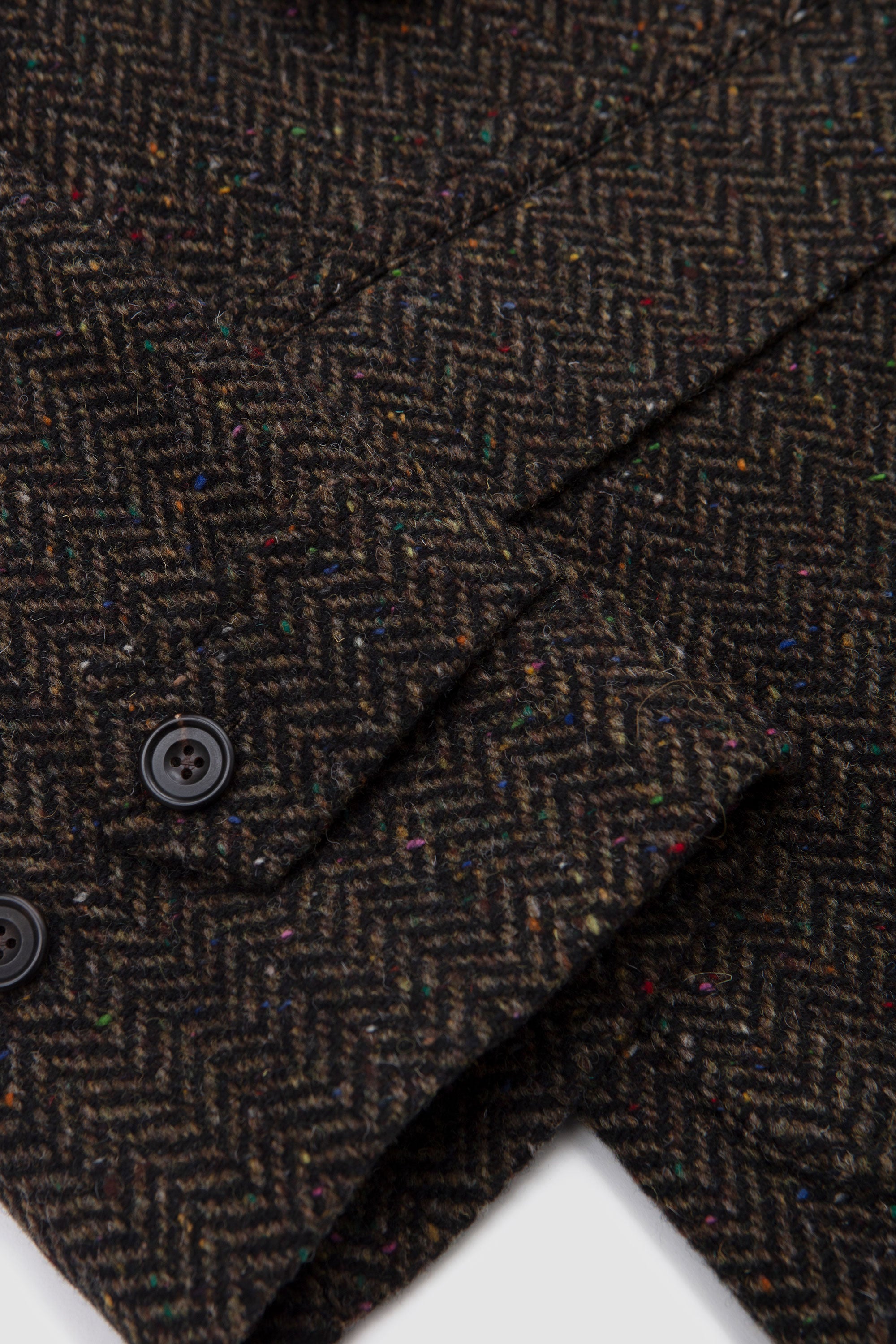 Herringbone Raglan Overcoat Brown