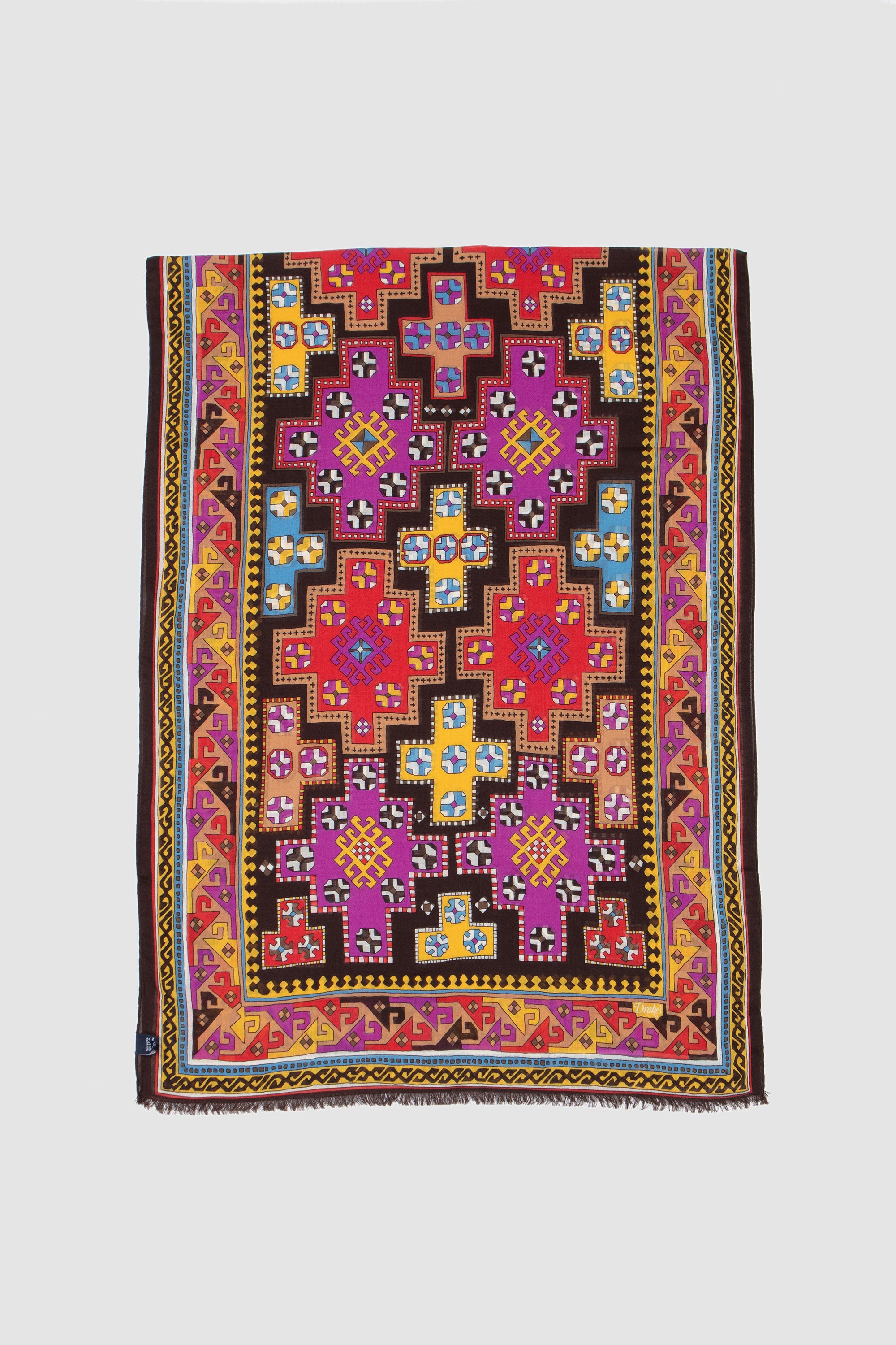 Kelim Printed Scarf Brown