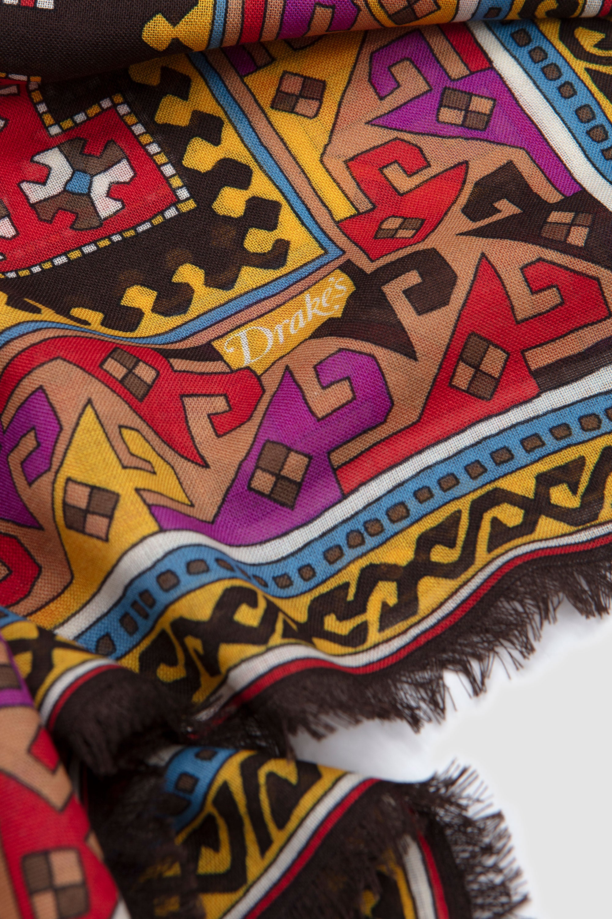 Kelim Printed Scarf Brown_3