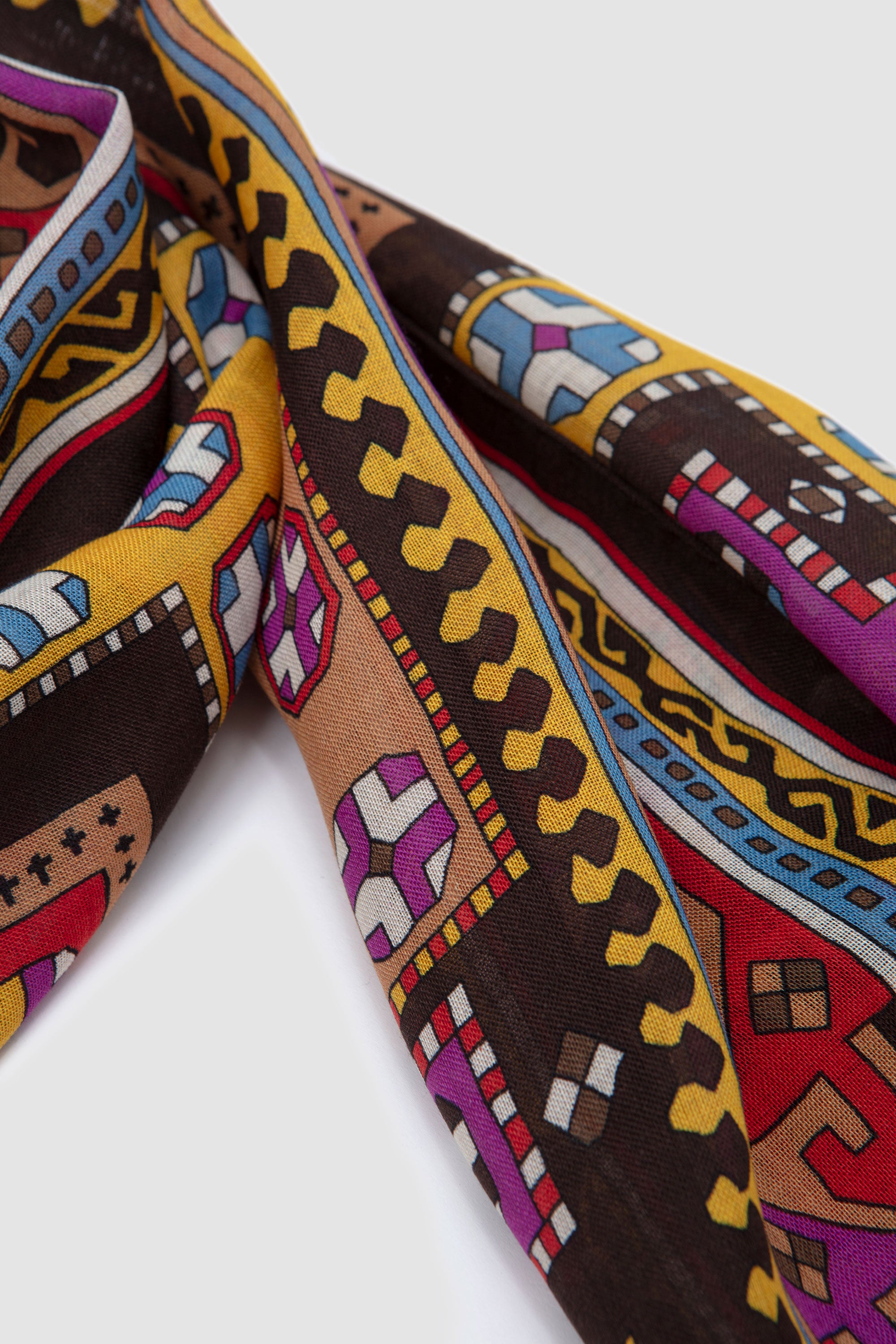 Kelim Printed Scarf Brown_4