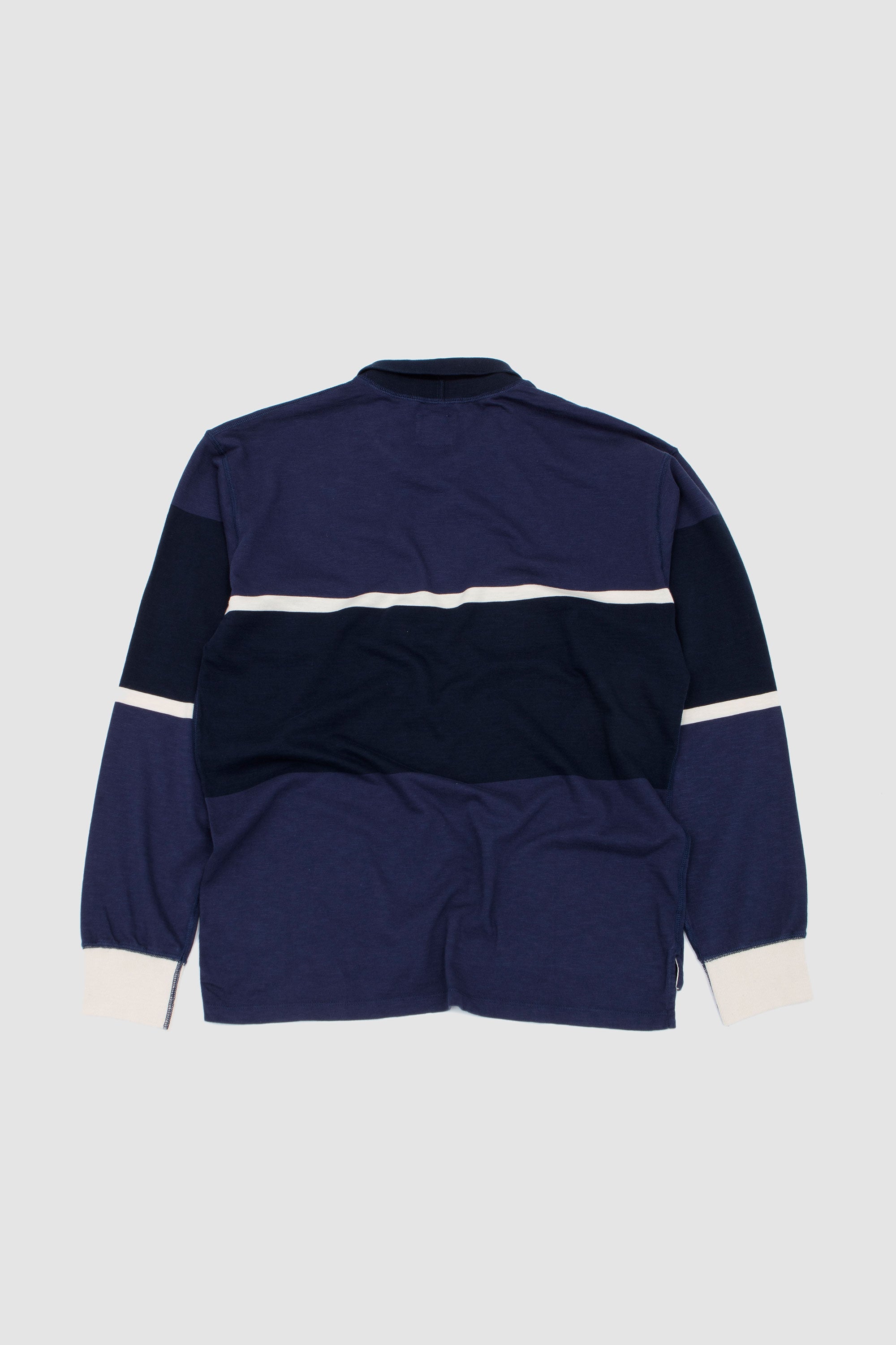 Mock Neck Flame Dark Navy/ Ecru_4
