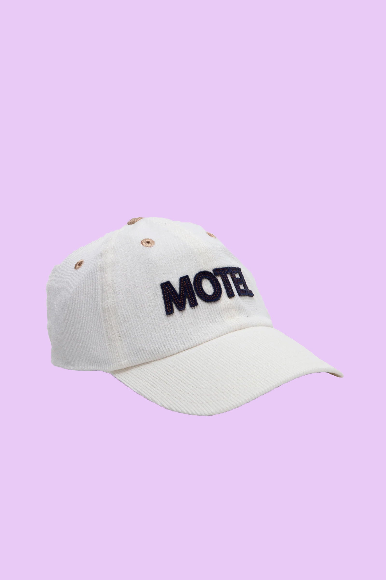 Motel Cotton Corduroy Baseball Cap Ecru
