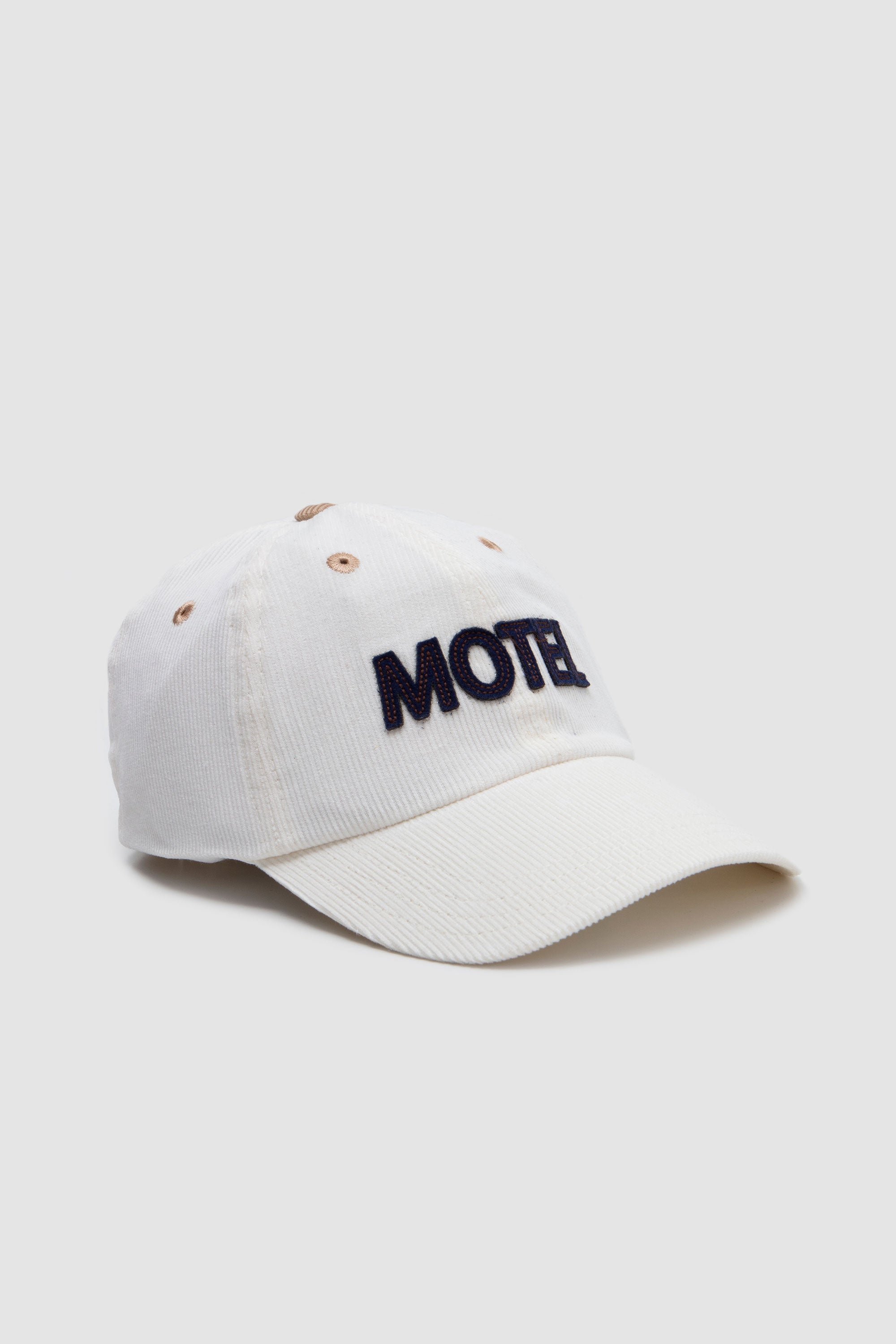 Motel Cotton Corduroy Baseball Cap Ecru_1