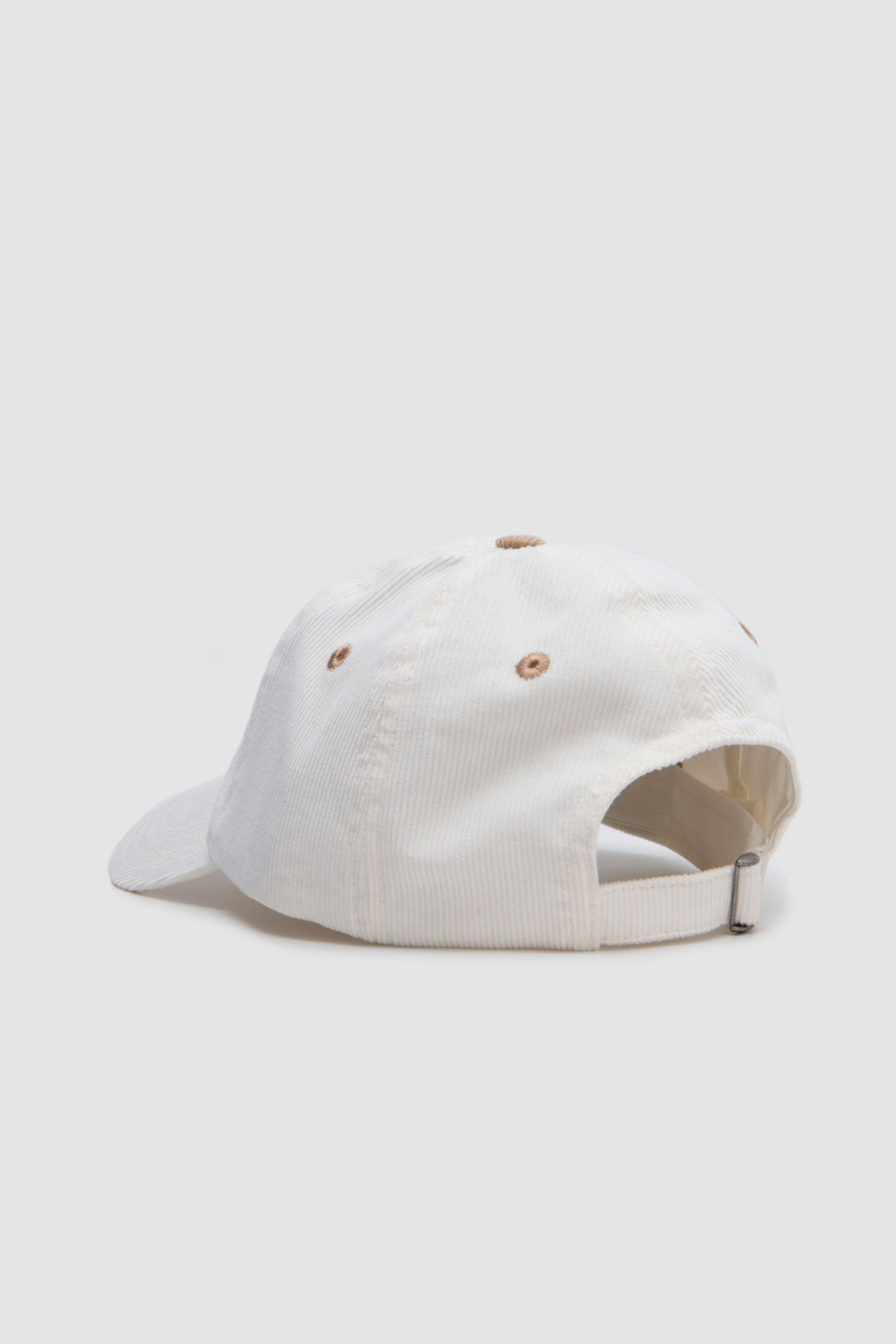 Motel Cotton Corduroy Baseball Cap Ecru
