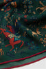 SPORTIVO STORE_Mughal Print Wool-Silk Square Scarf Green_6
