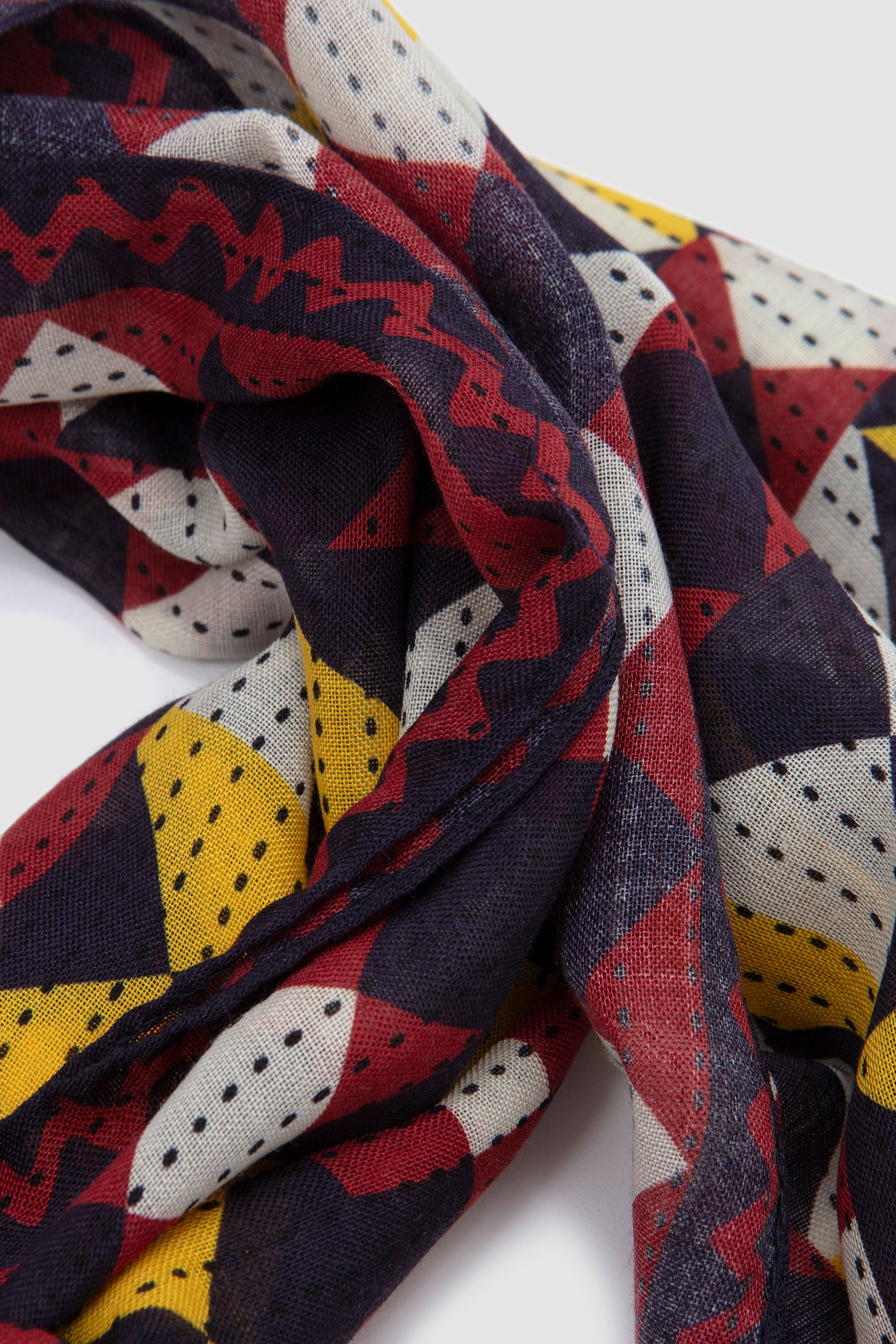 Patchwork Scarf/ Red/ Yellow_4