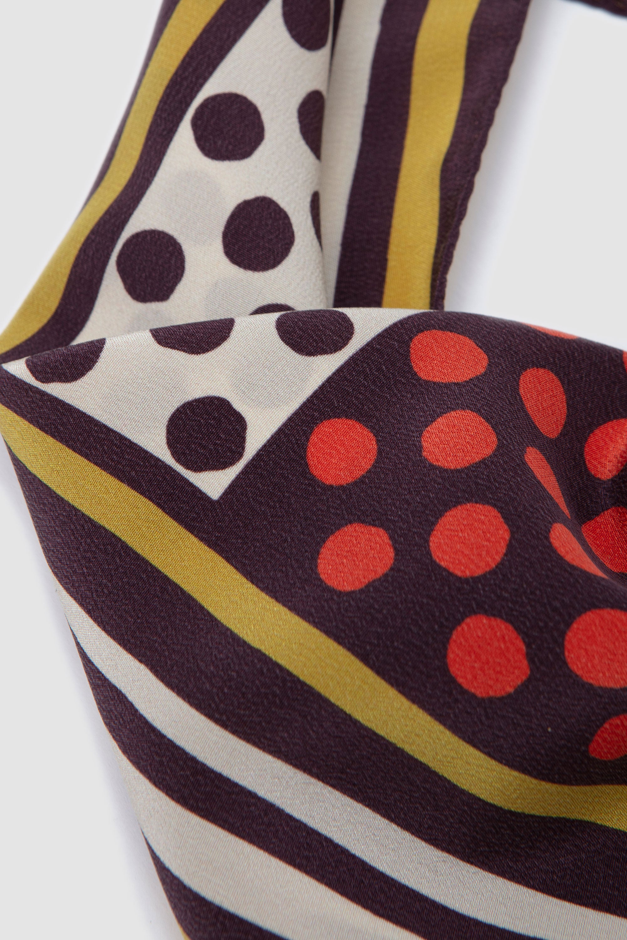 Polka Dot Pocket Square Red_4