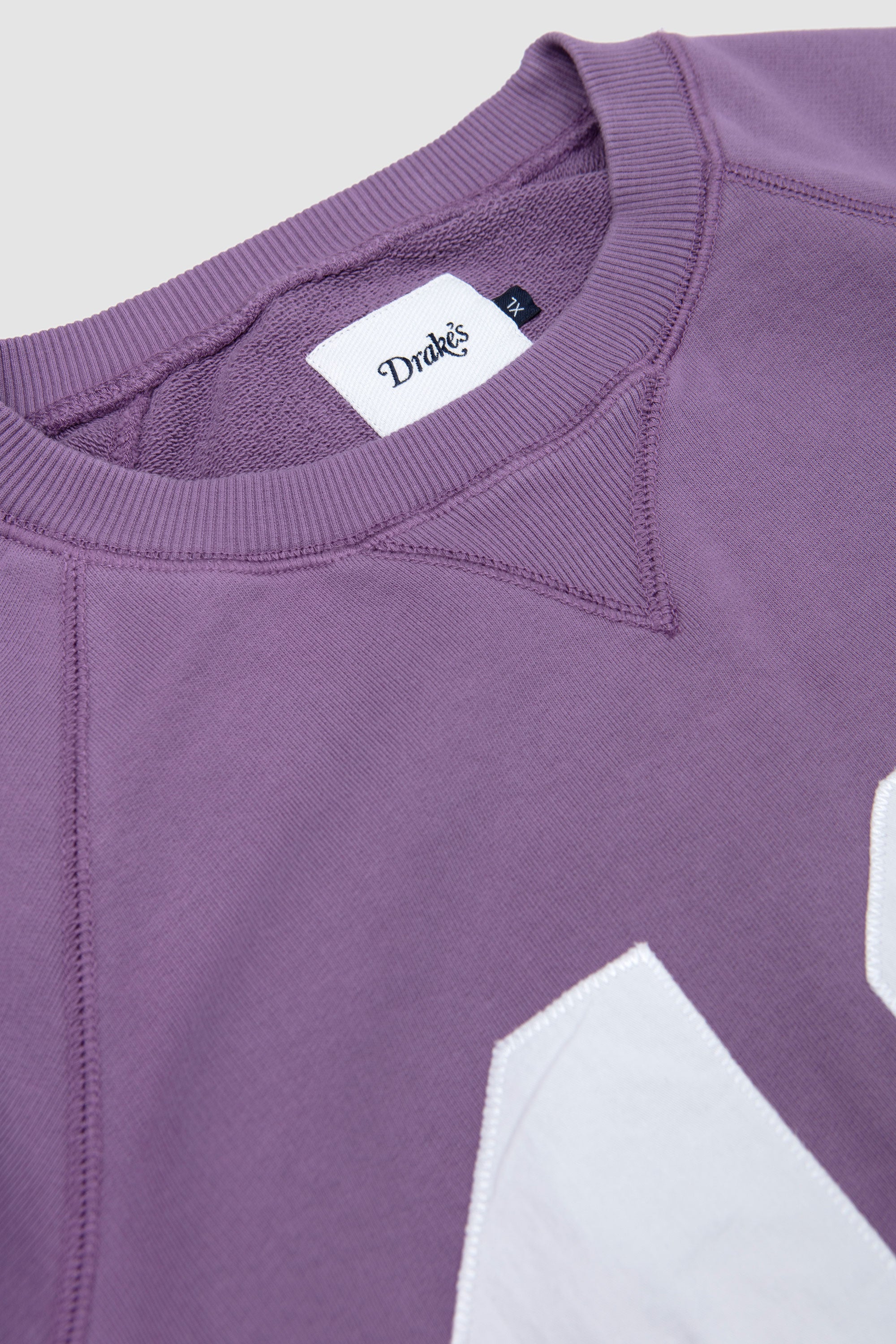Raglan Sweatshirt '1977' Applique Faded Purple_2