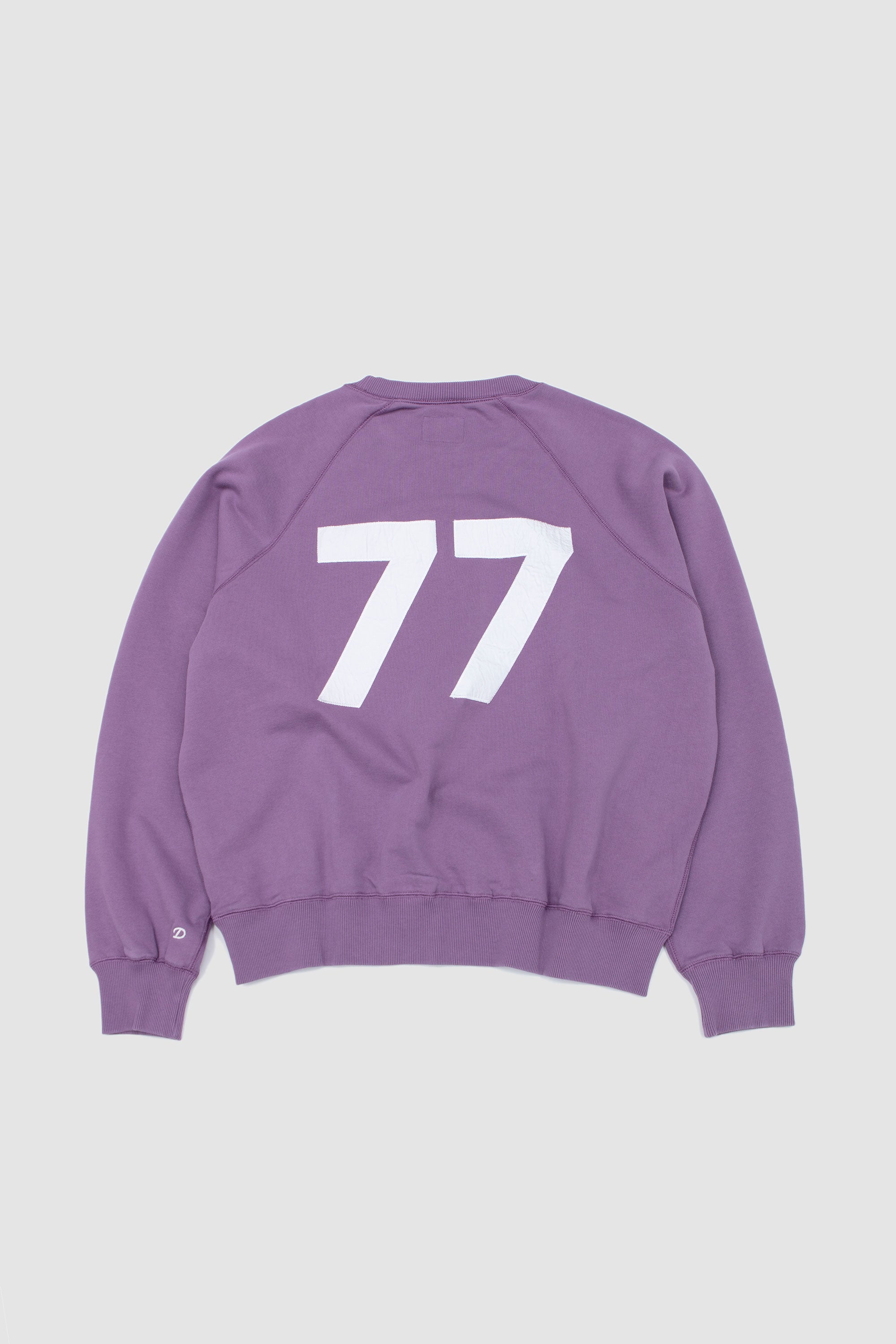 Raglan Sweatshirt '1977' Applique Faded Purple_4