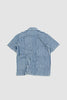 SPORTIVO STORE_SS Block Print Camp Collar Shirt Blue Stripe_5