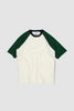 SPORTIVO STORE_SS Raglan Hiking Tee Ecru/ Green
