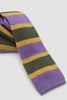 SPORTIVO STORE_Stripe Silk Knitted Tie Purple/Grey/Gold_3