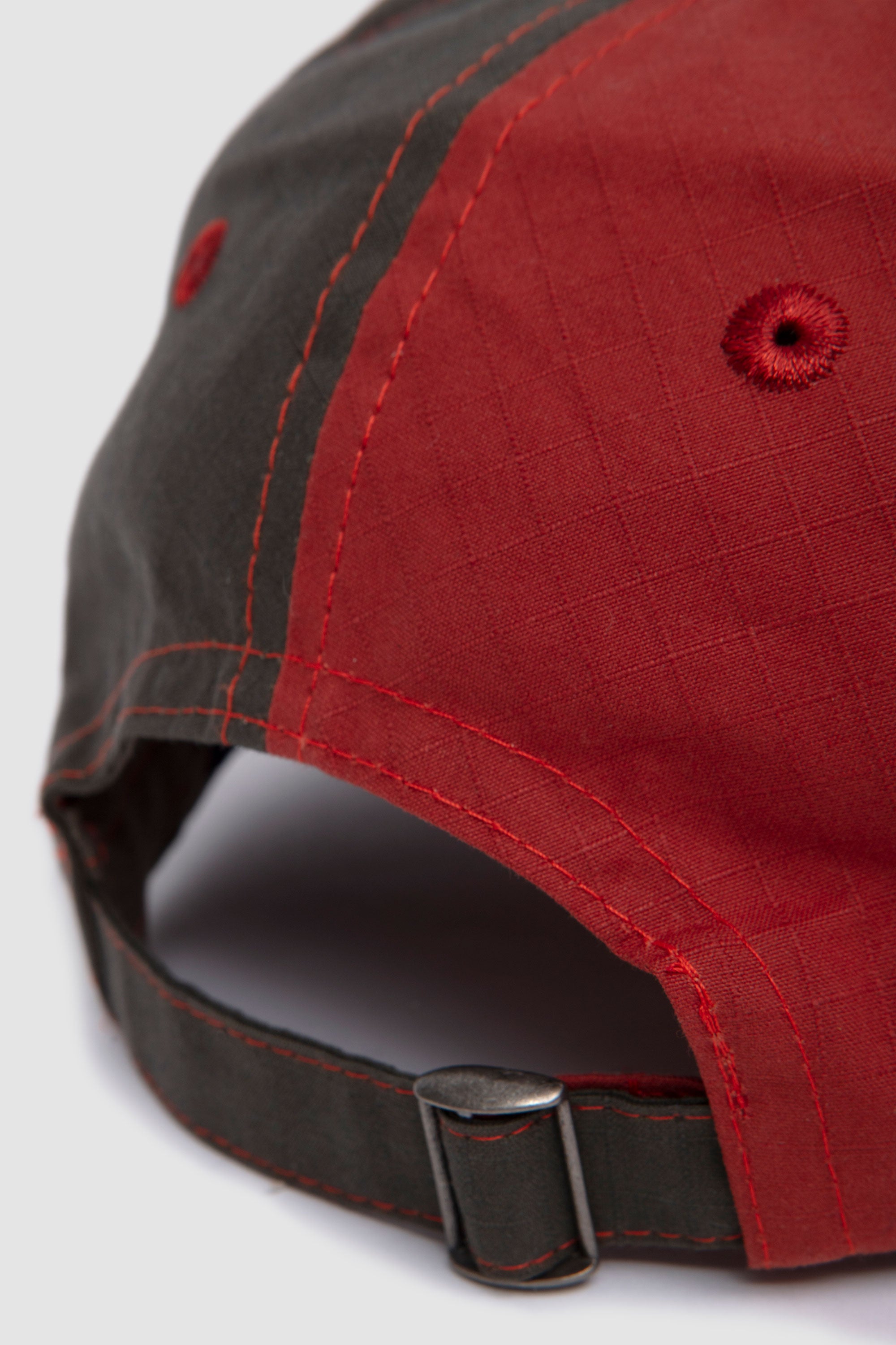 Two-Ton Ripstop Baseball Cap Red/ Olive_4