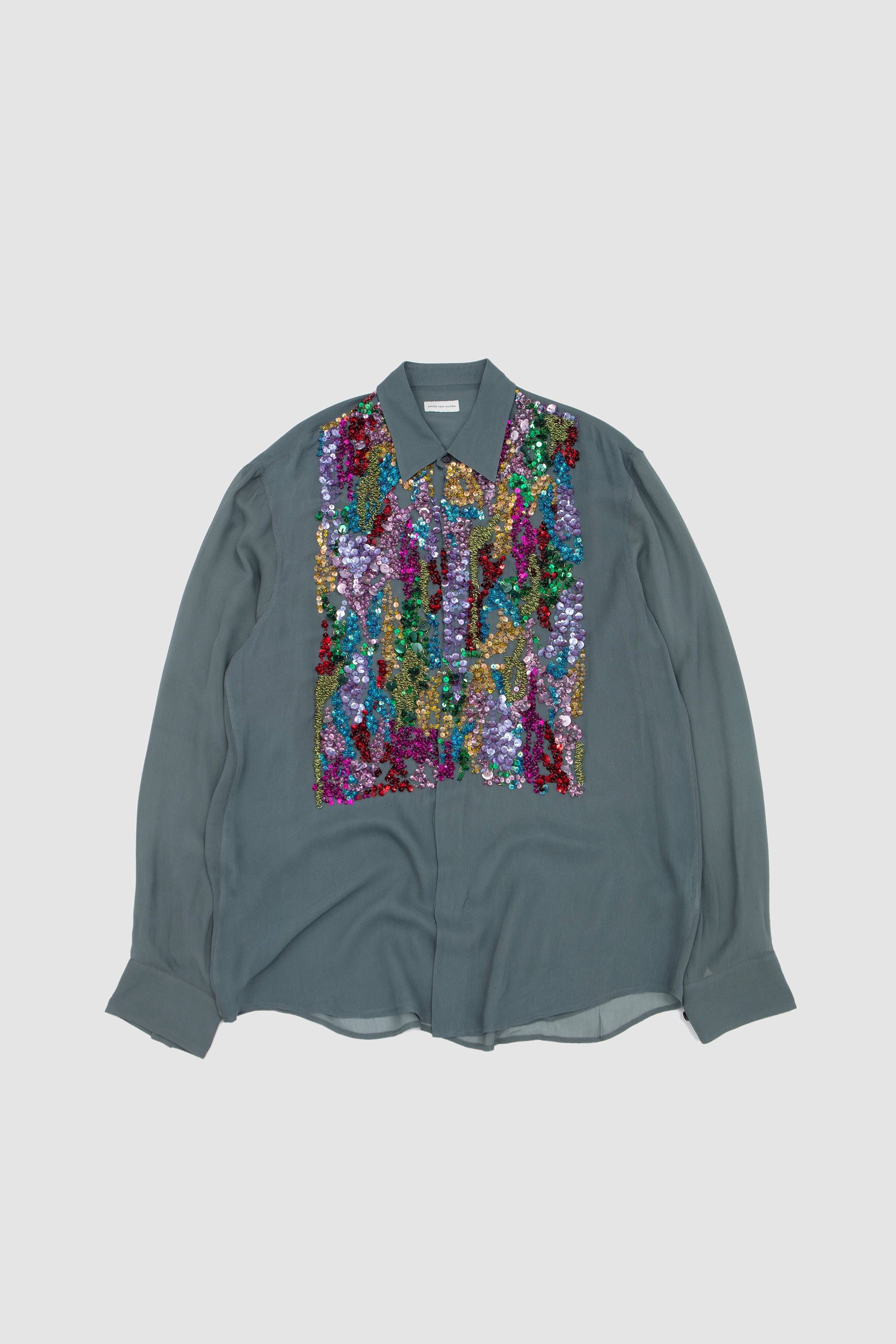 Caper Embellished Shirt Light Grey_1