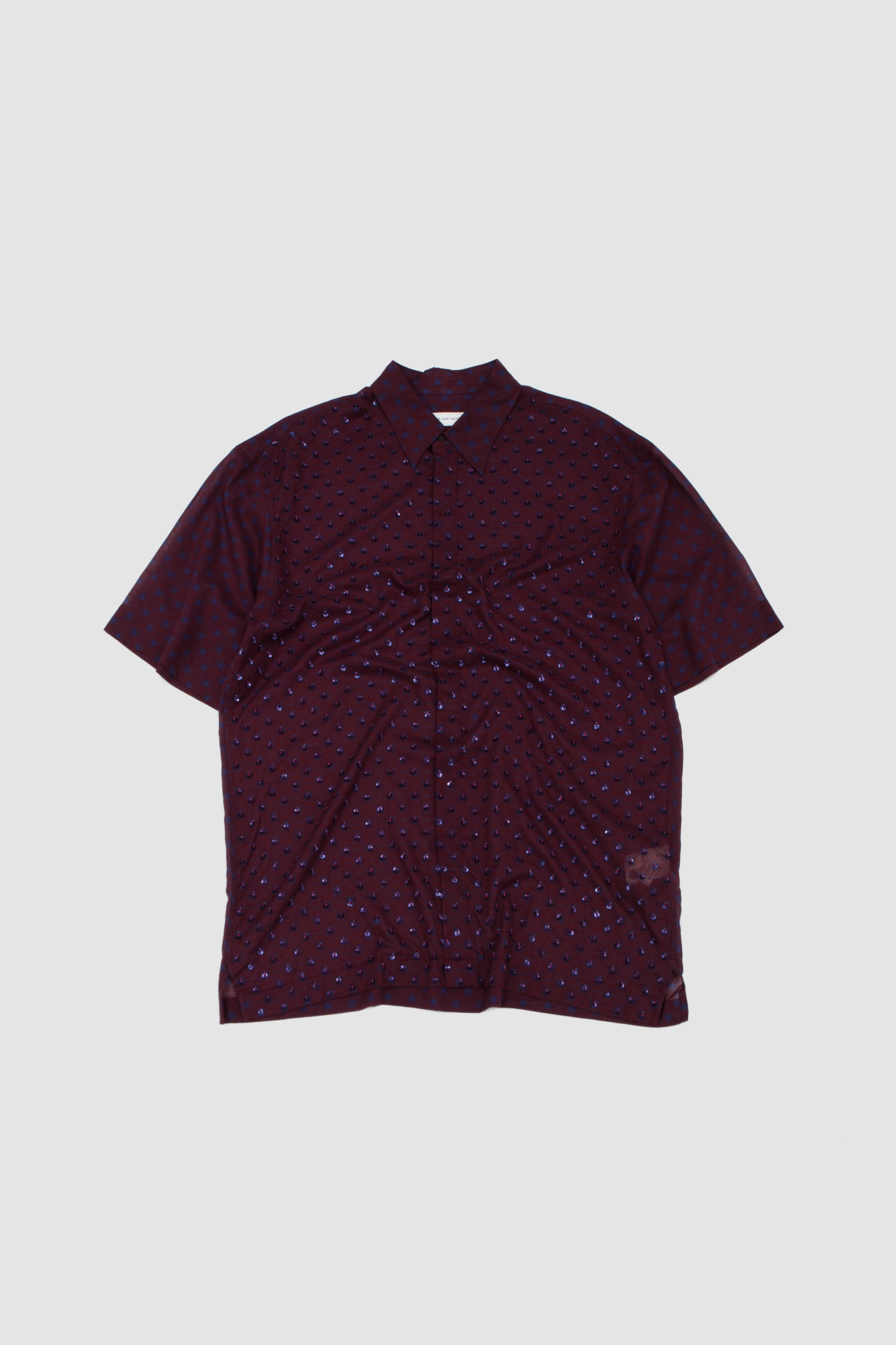 Cassidye Embellished Shirt Burgundy_1
