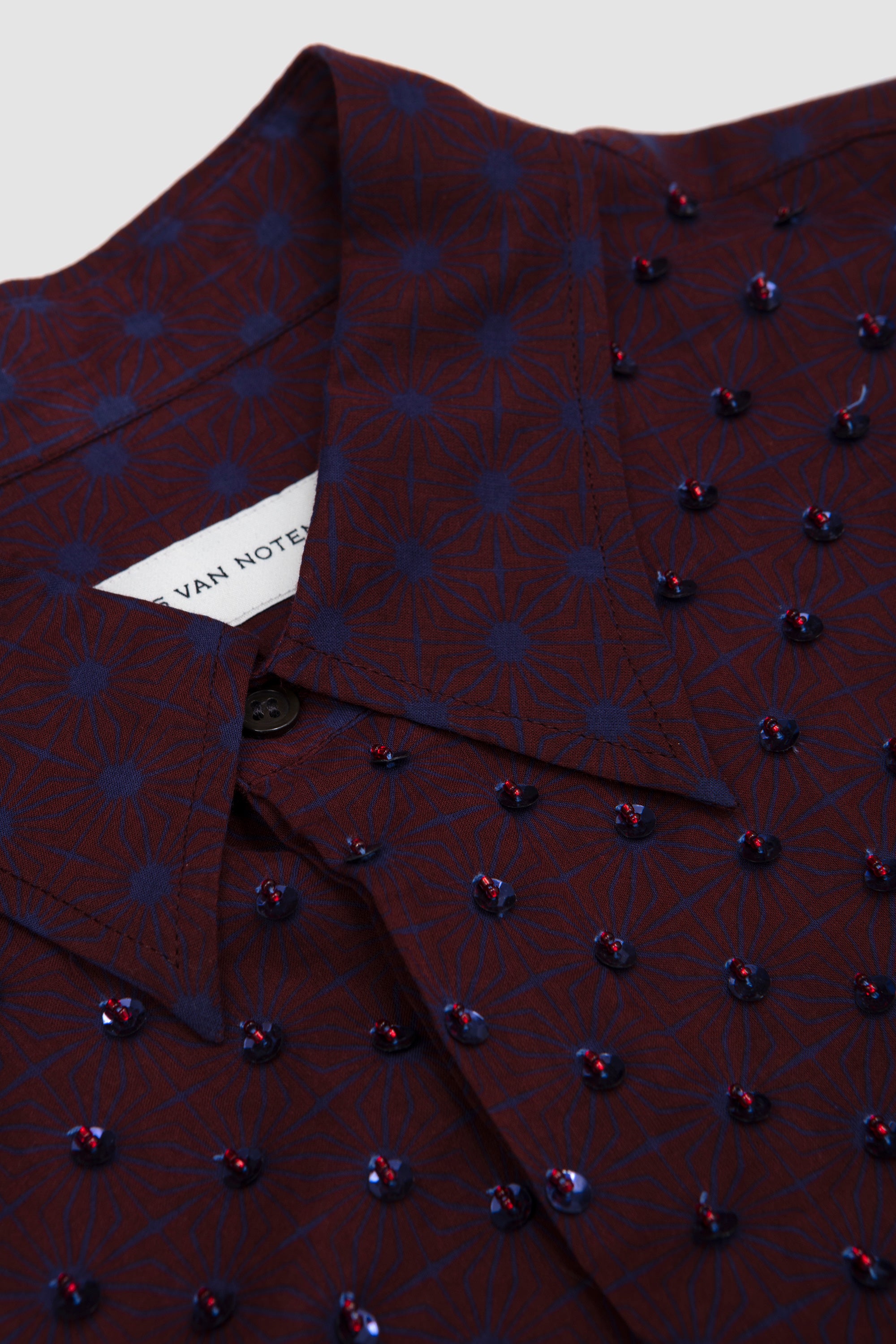 Cassidye Embellished Shirt Burgundy_2