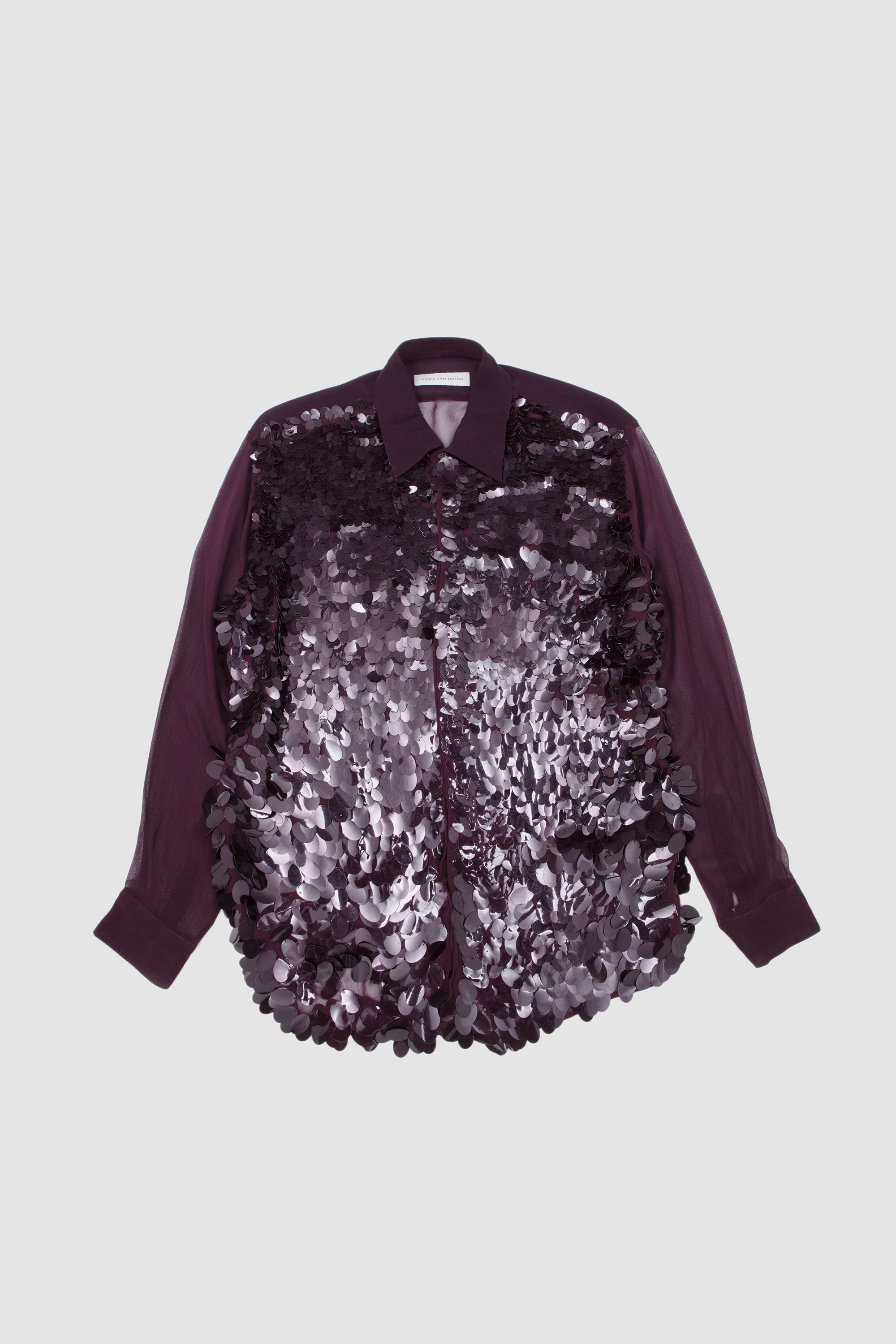 Curles Embroidery Shirt Burgundy