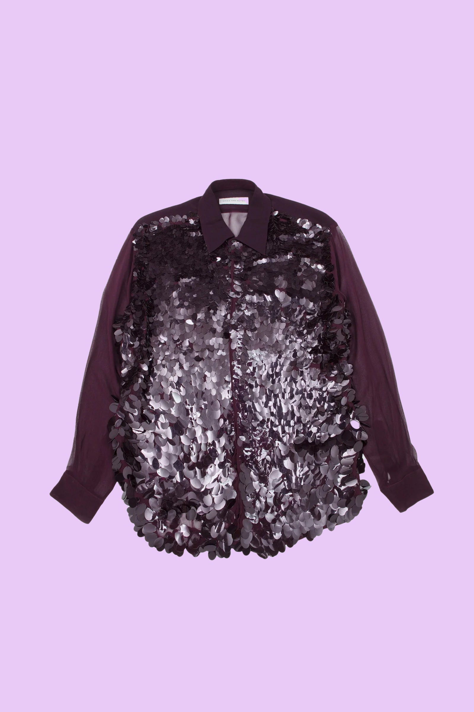 Curles Embroidery Shirt Burgundy