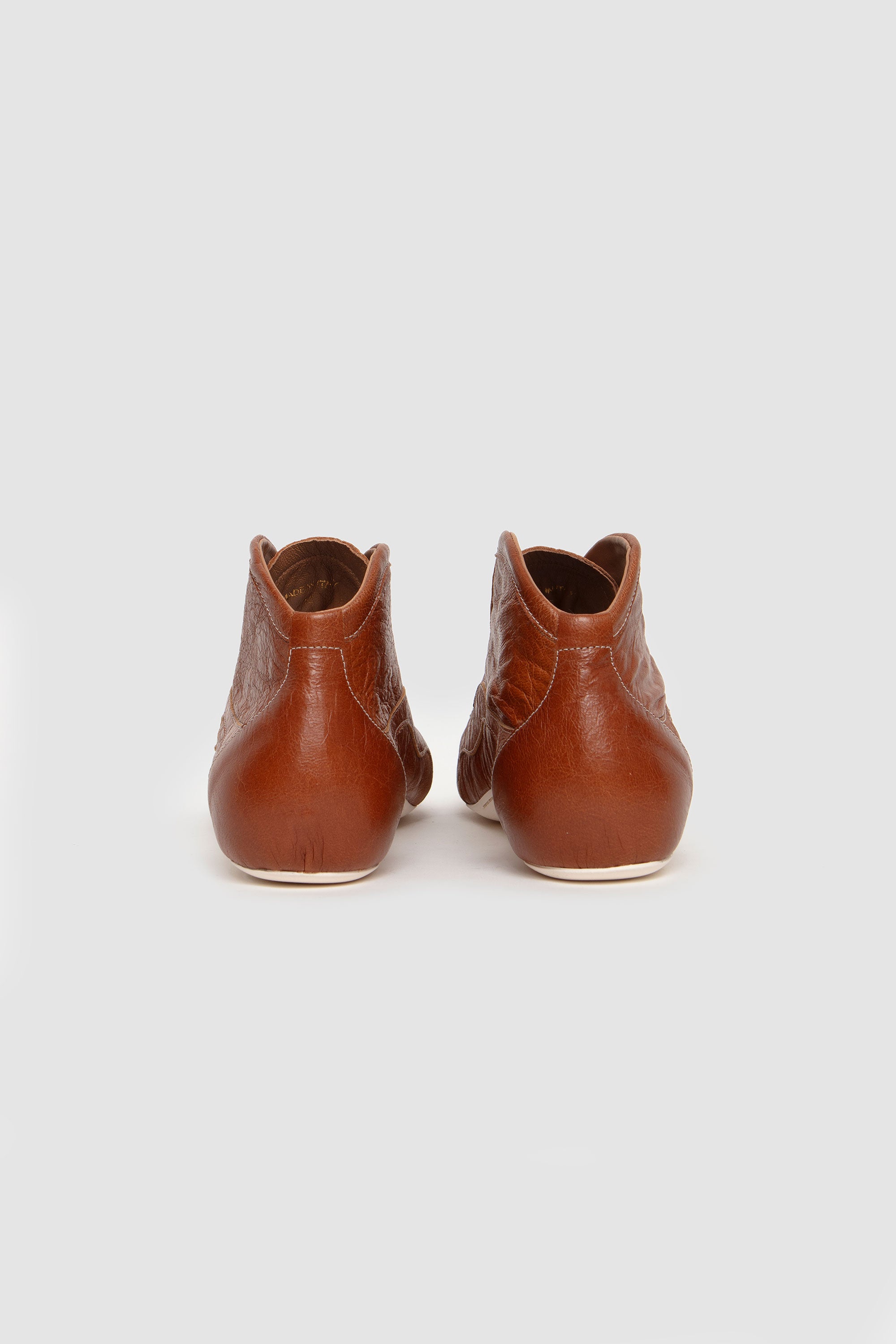 Leather Ballerina Sneakers Cognac_7