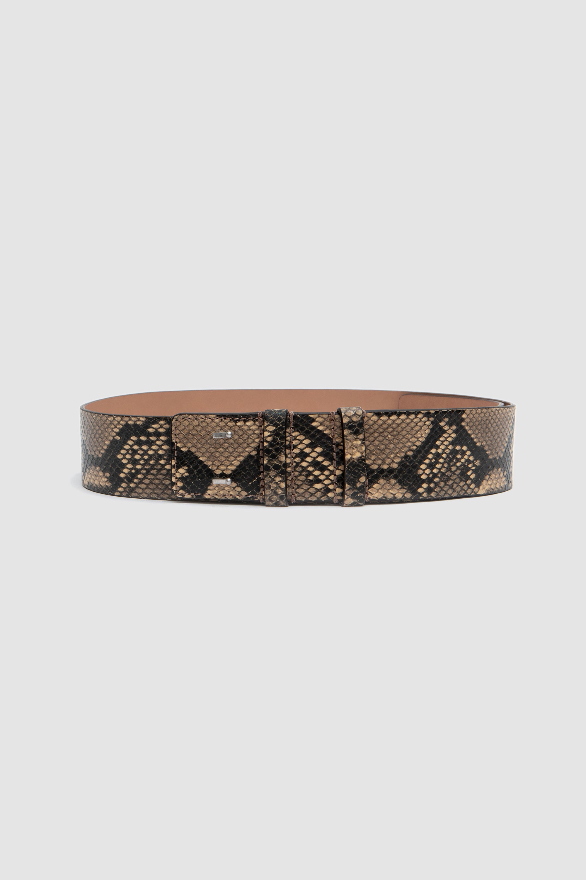 Leather Belt Beige