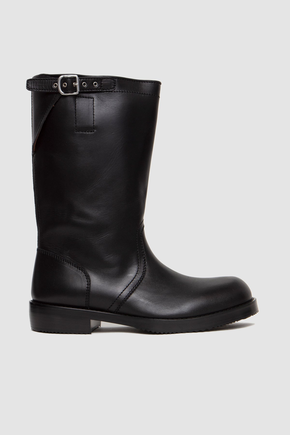 Leather Biker Boots Black