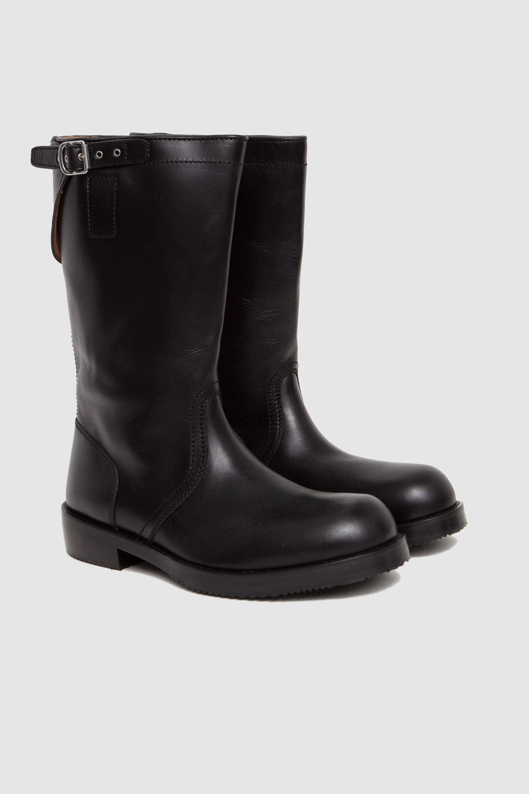 Leather Biker Boots Black_2