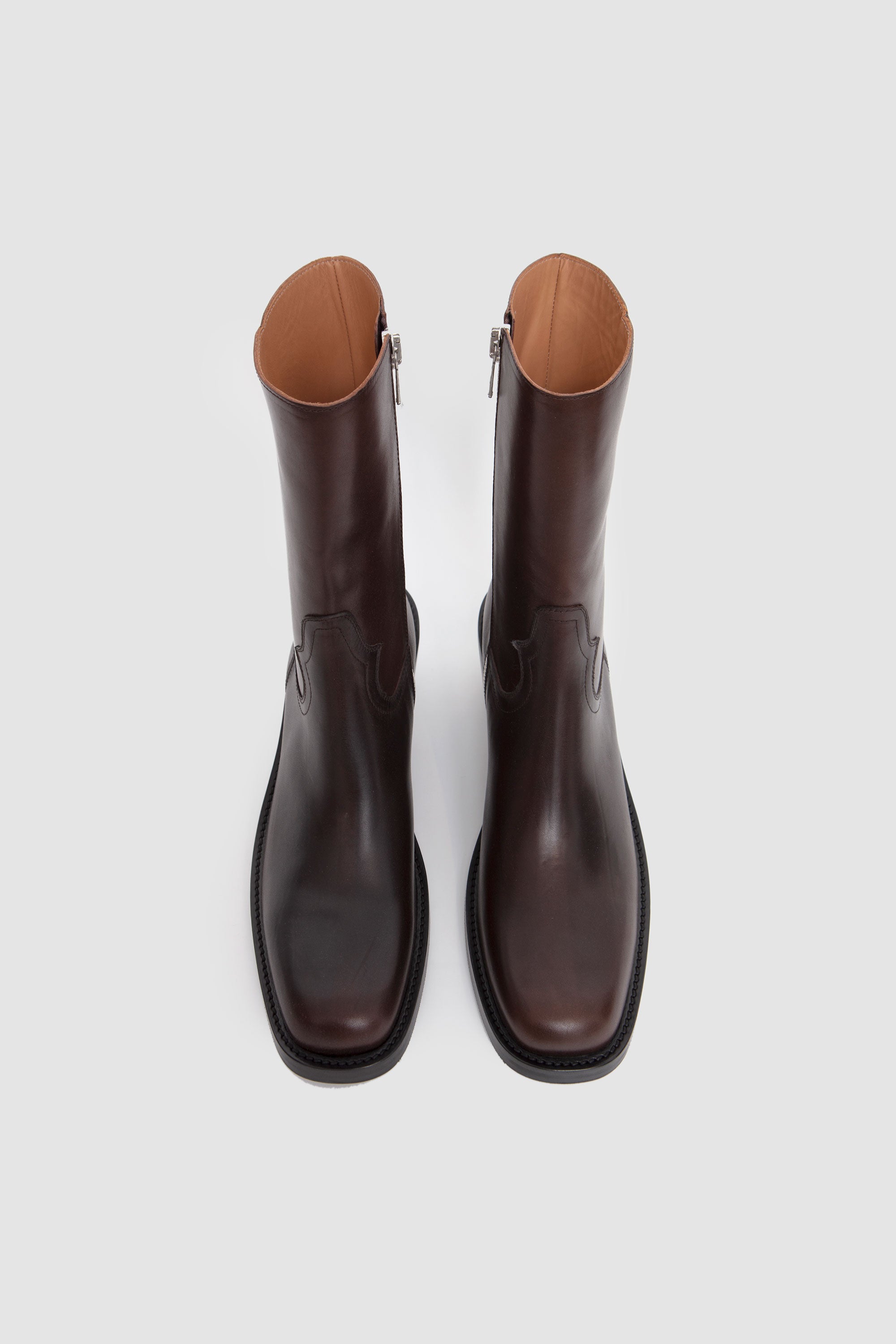 Leather Boots Dark Brown