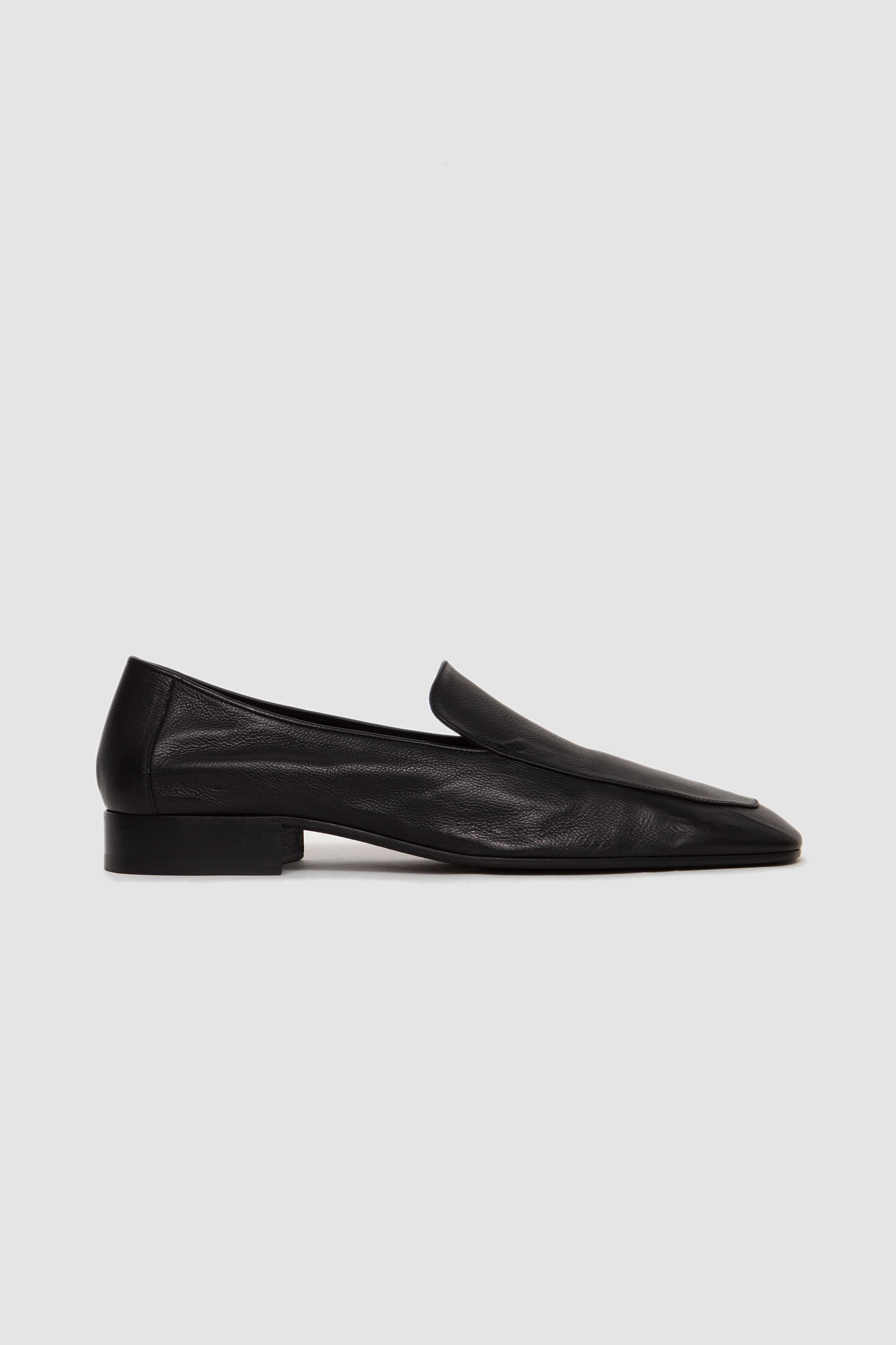 Leather Slip-On Shoes Black_1