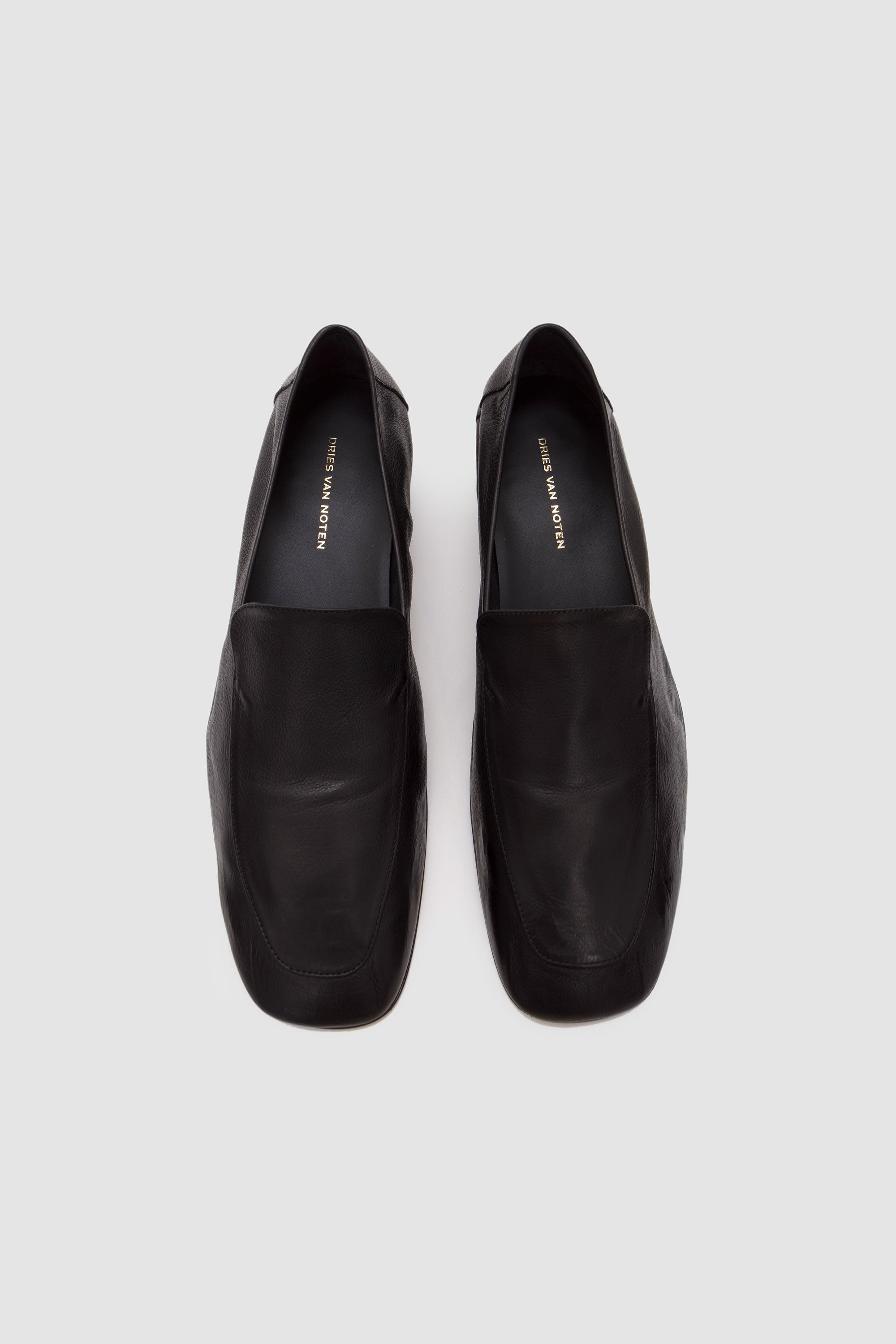 Leather Slip-On Shoes Black_3
