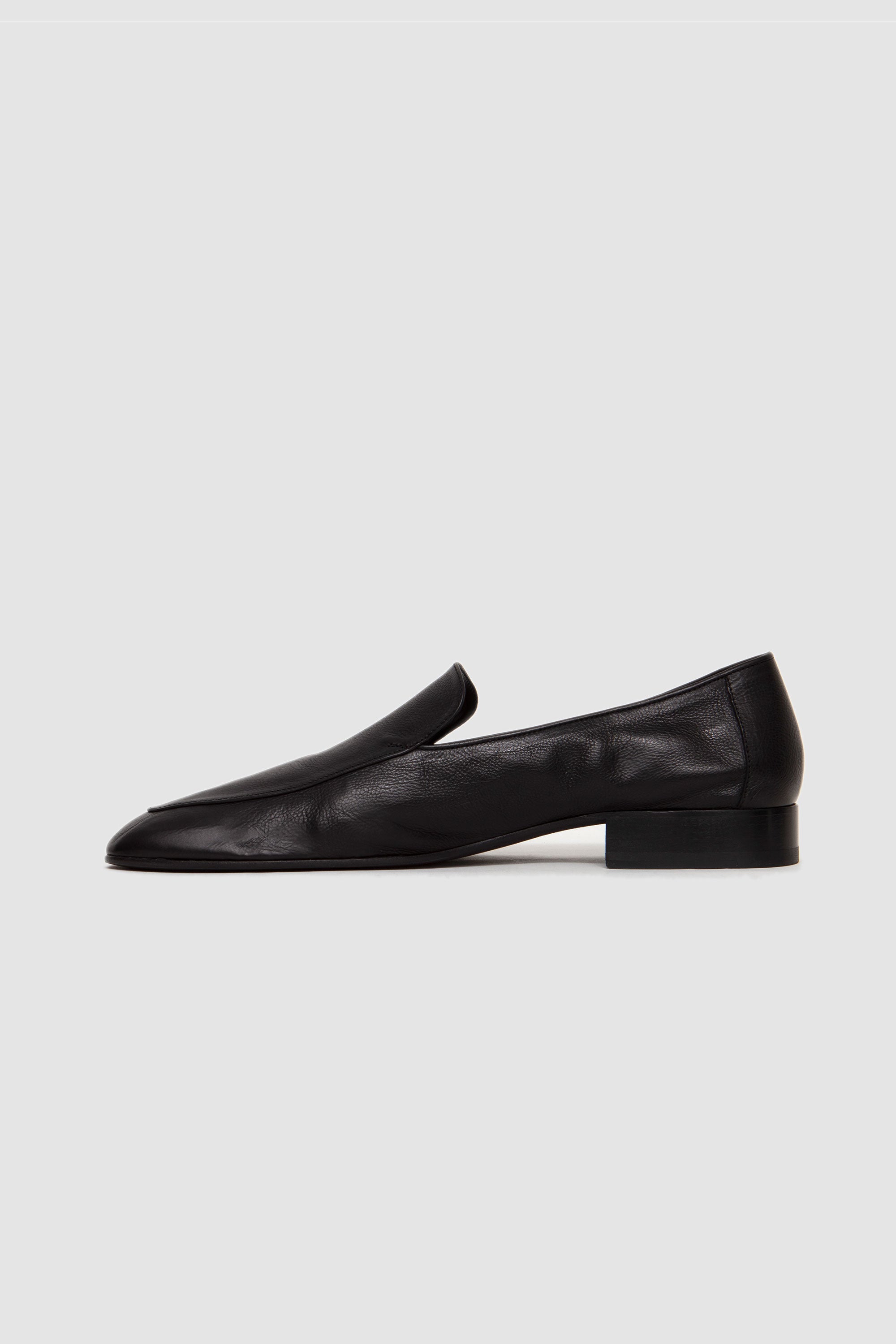 Leather Slip-On Shoes Black_4