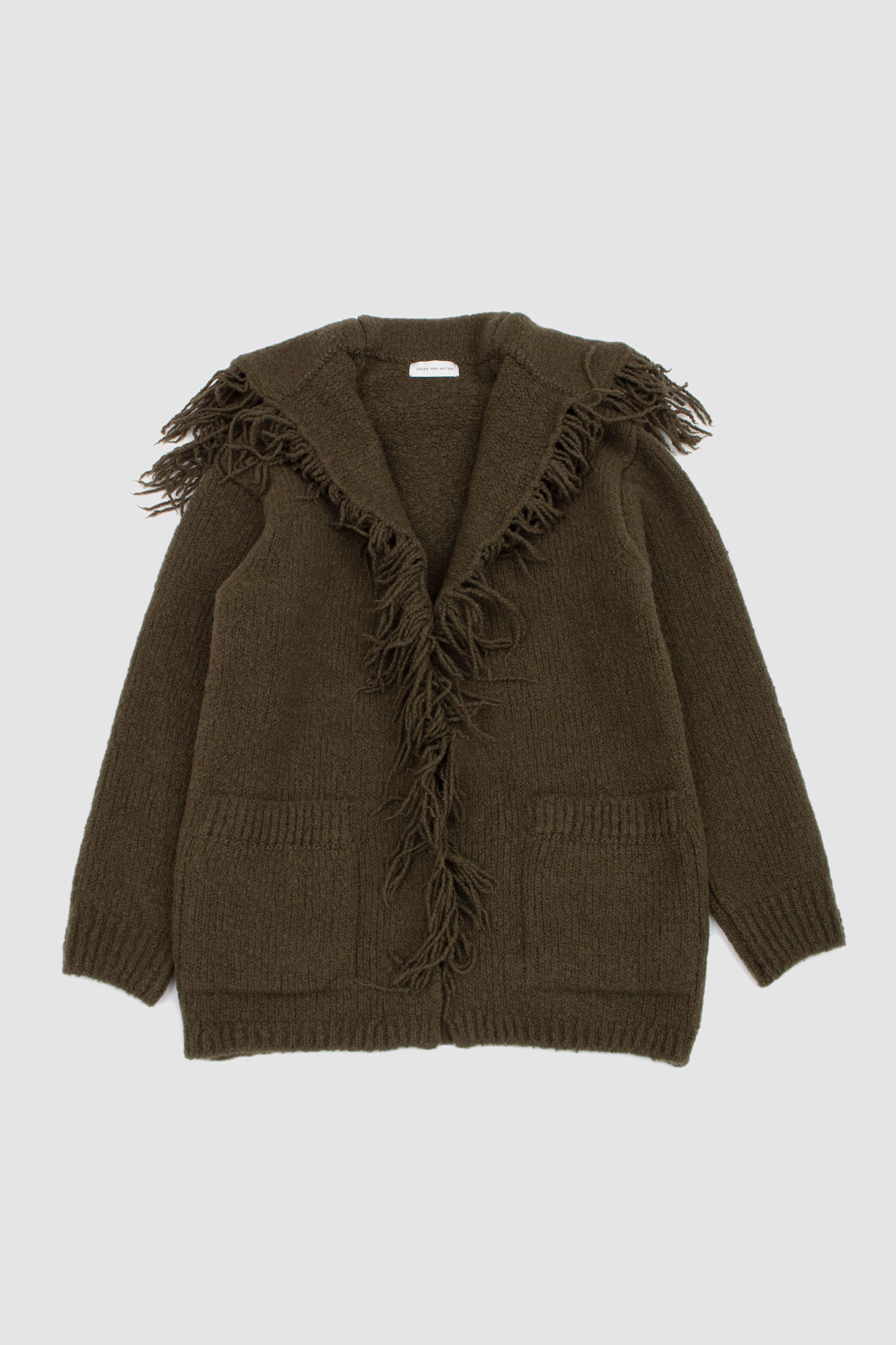 Maestro Cardigan Dark Khaki_1