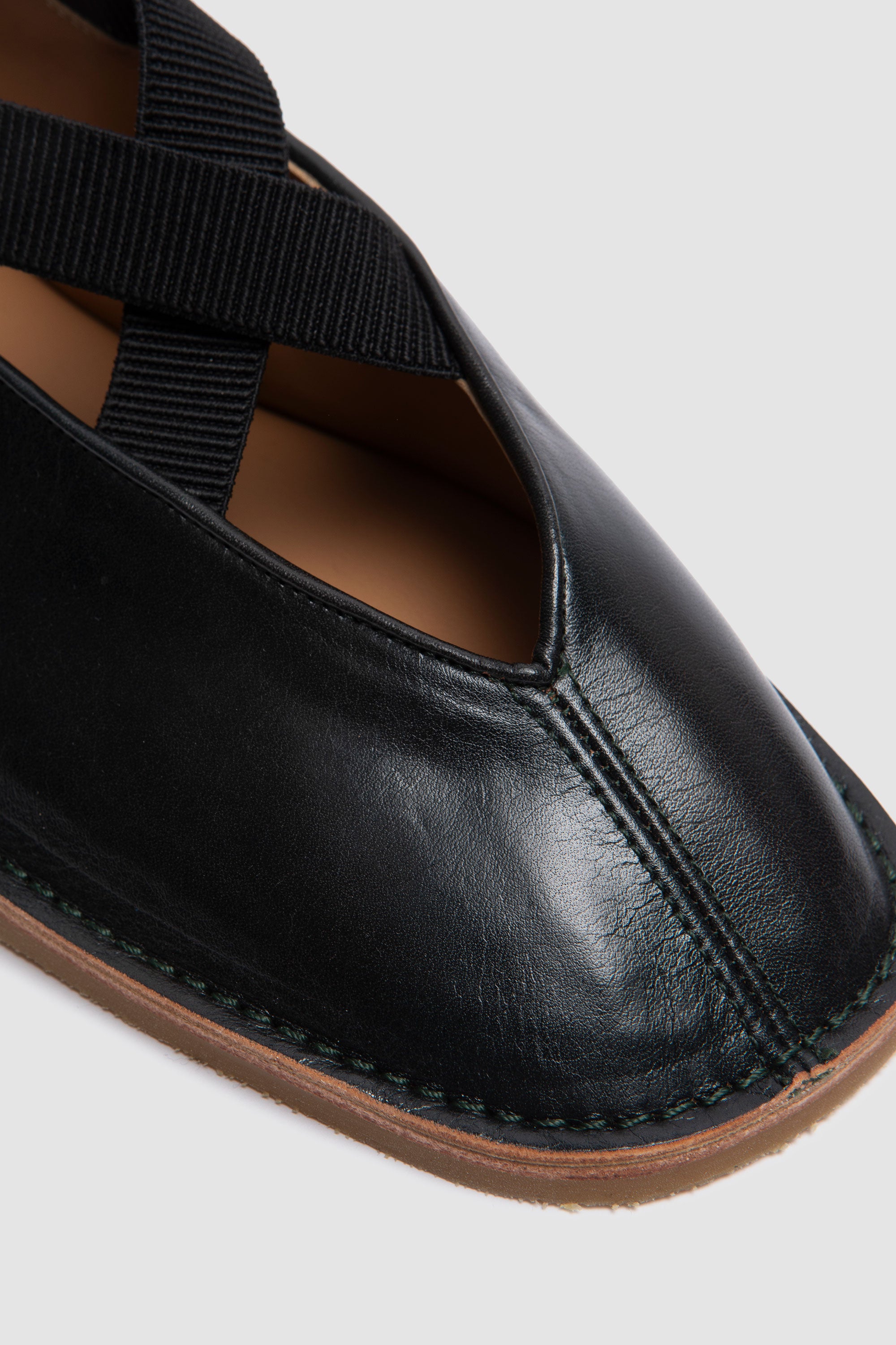 Cross Band Ballerinas Dark Green_5