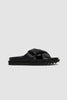 SPORTIVO STORE_Padded Leather Braid Sandals Black