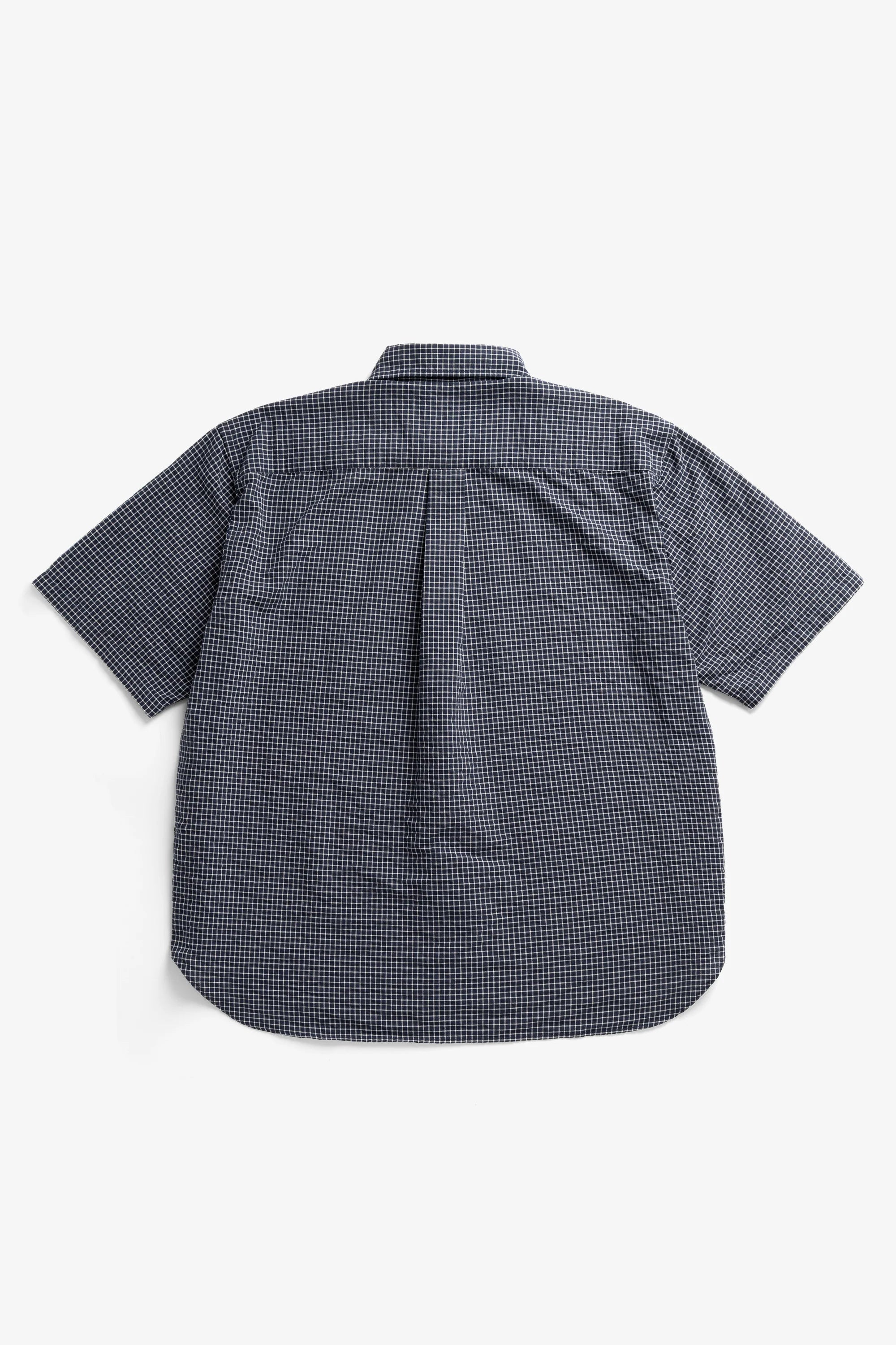 Espevik Oversized Check SS Shirt Dark Navy_2