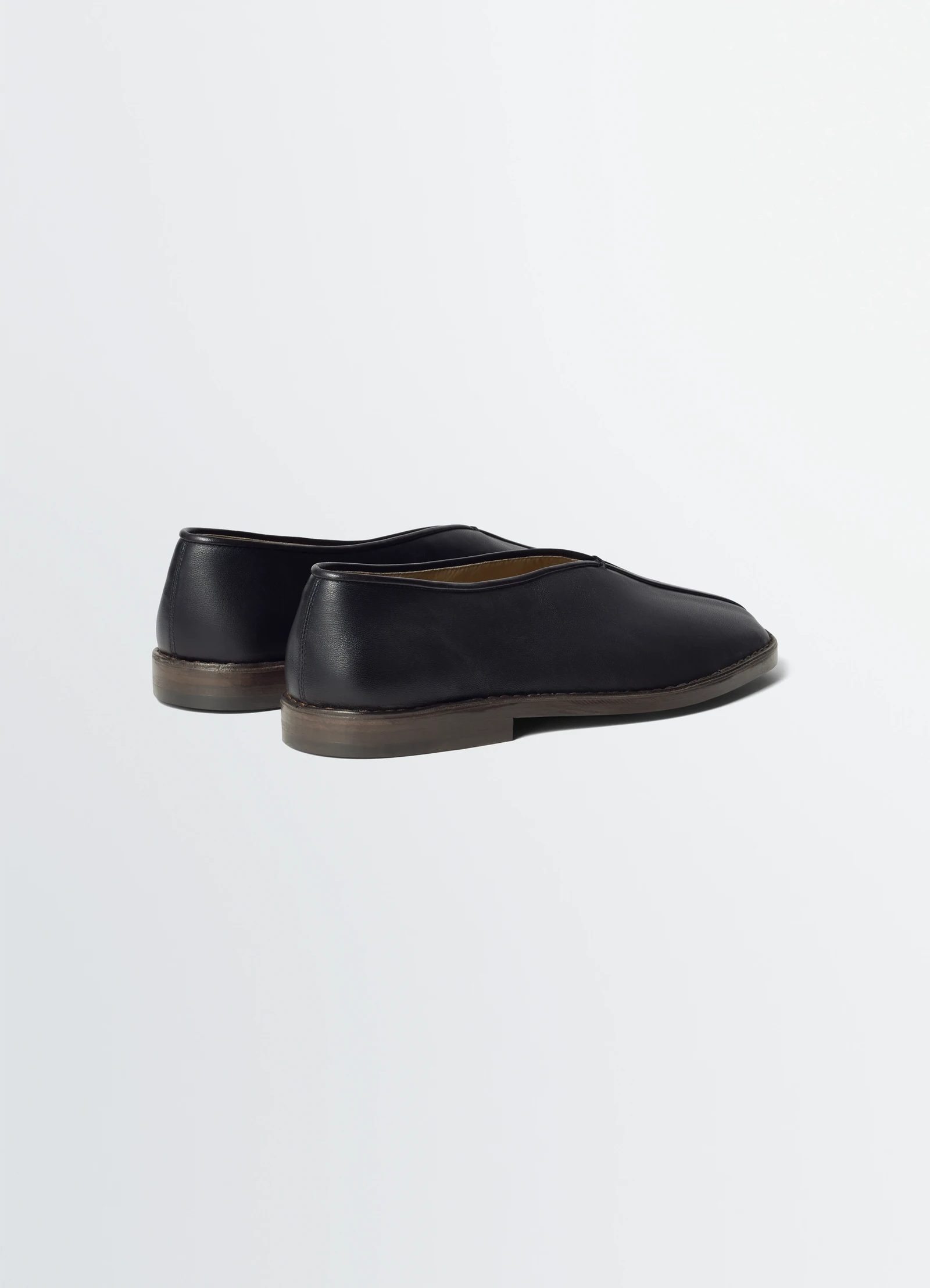 Flat Piped Slippers Black/ Dark Chocolate_2