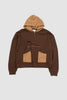 SPORTIVO STORE_Quarter Zip Two Tone Hoodie Brown/Tan_2