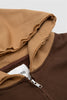 SPORTIVO STORE_Quarter Zip Two Tone Hoodie Brown/Tan_3