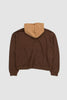 SPORTIVO STORE_Quarter Zip Two Tone Hoodie Brown/Tan_5