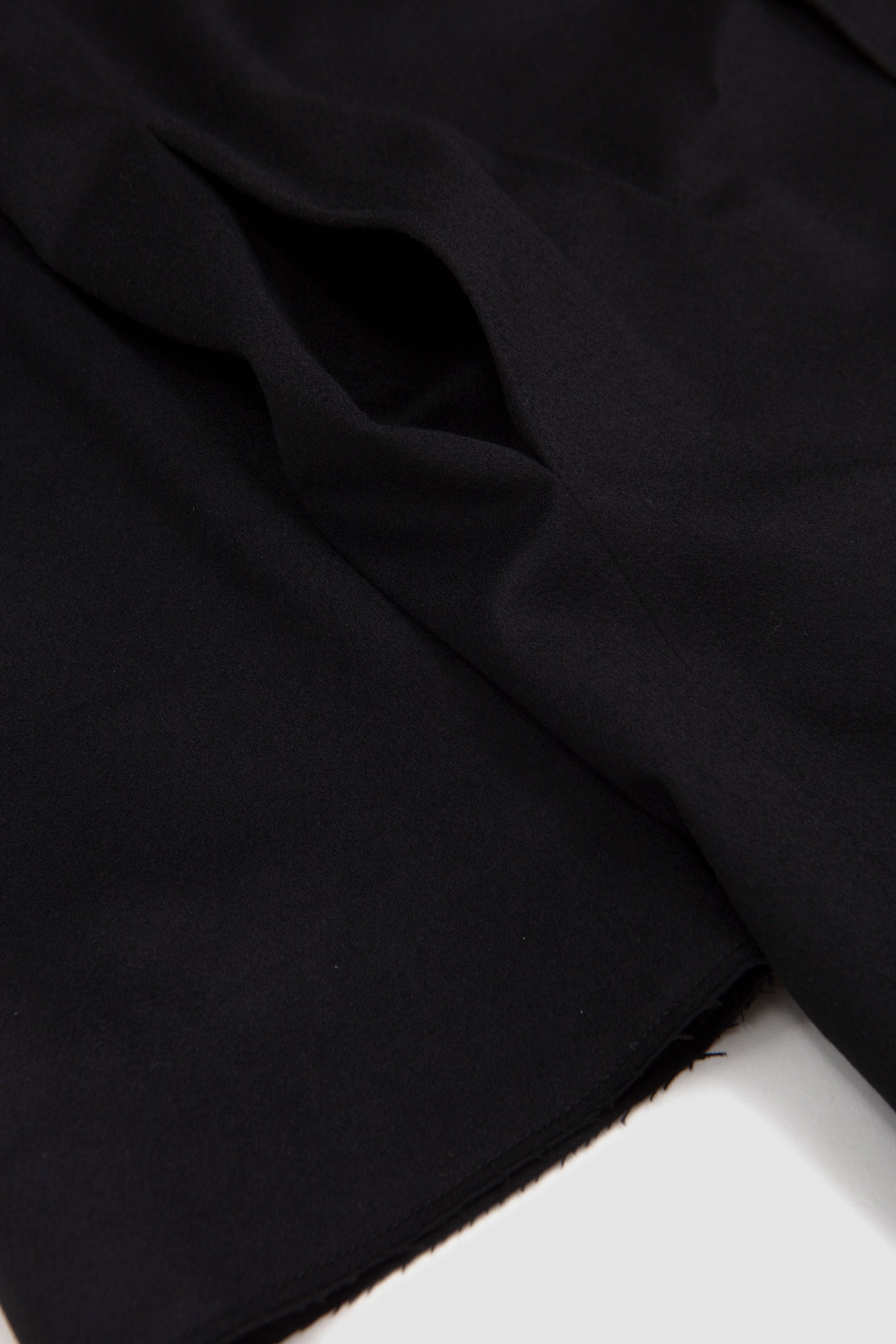 NO.175 Heavy Wool Two Button Coat Black_3