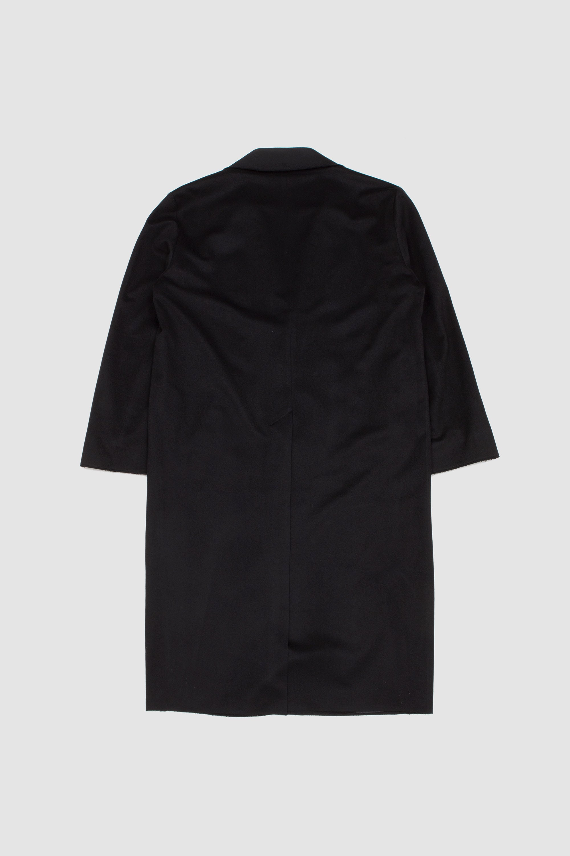 NO.175 Heavy Wool Two Button Coat Black_4